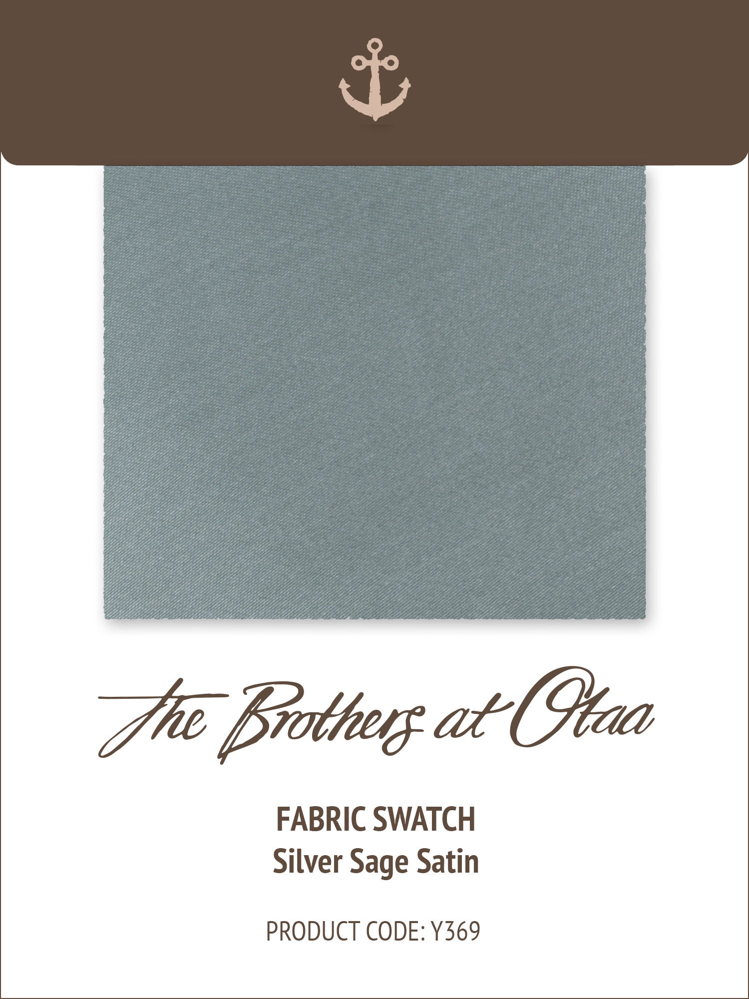 Fabric Swatch (Y369) - Silver Sage Satin