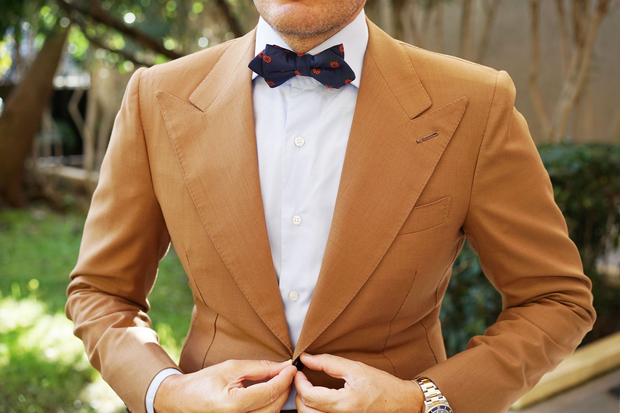 Ladybird Beetle Diamond Bow Tie