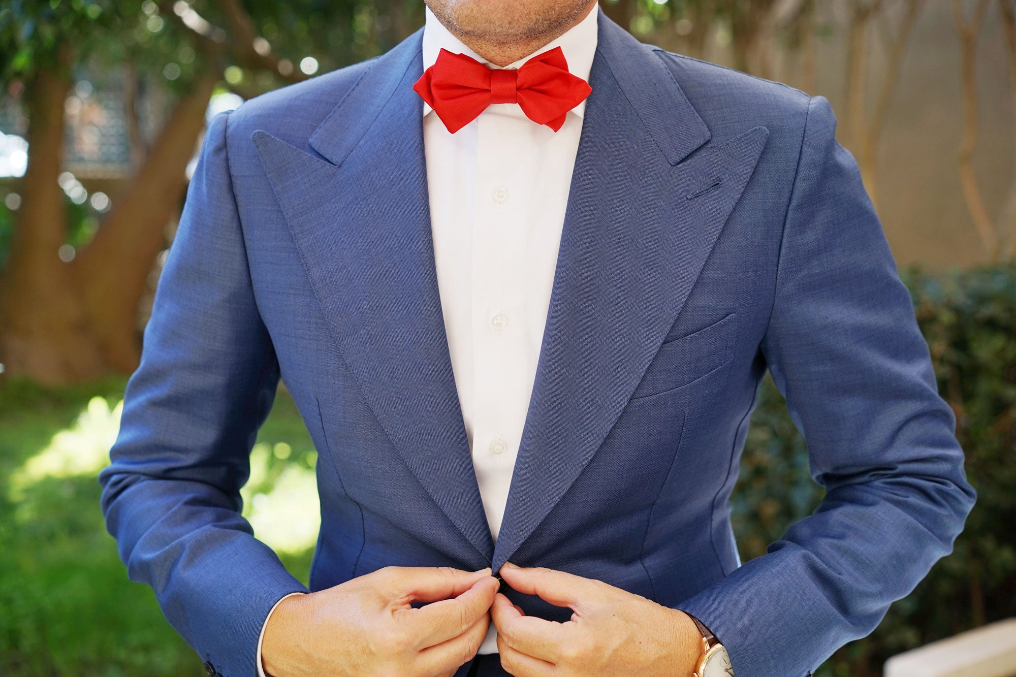 Red Maroon Diamond Bow Tie