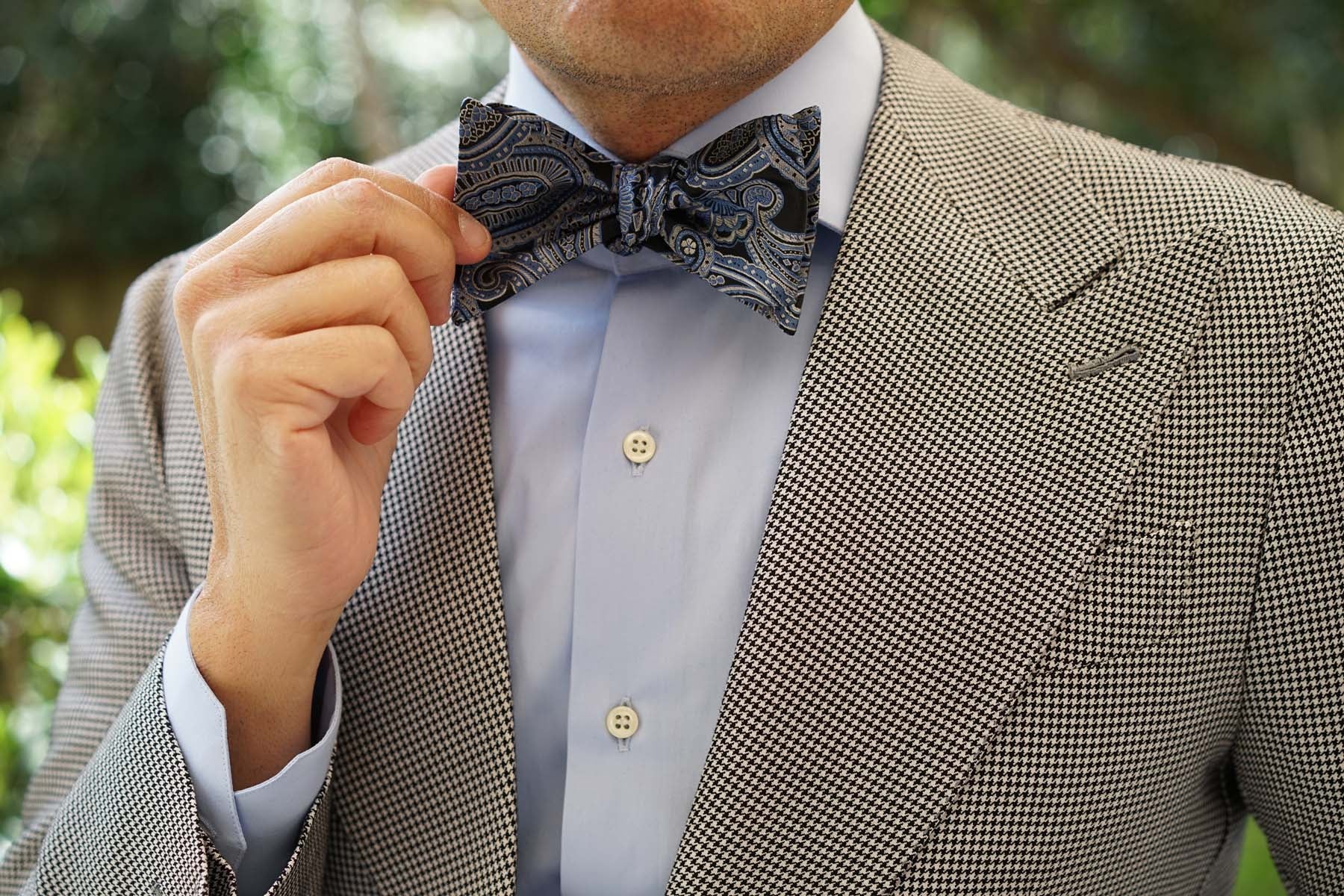 Paisley Blue - Bow Tie (Untied)