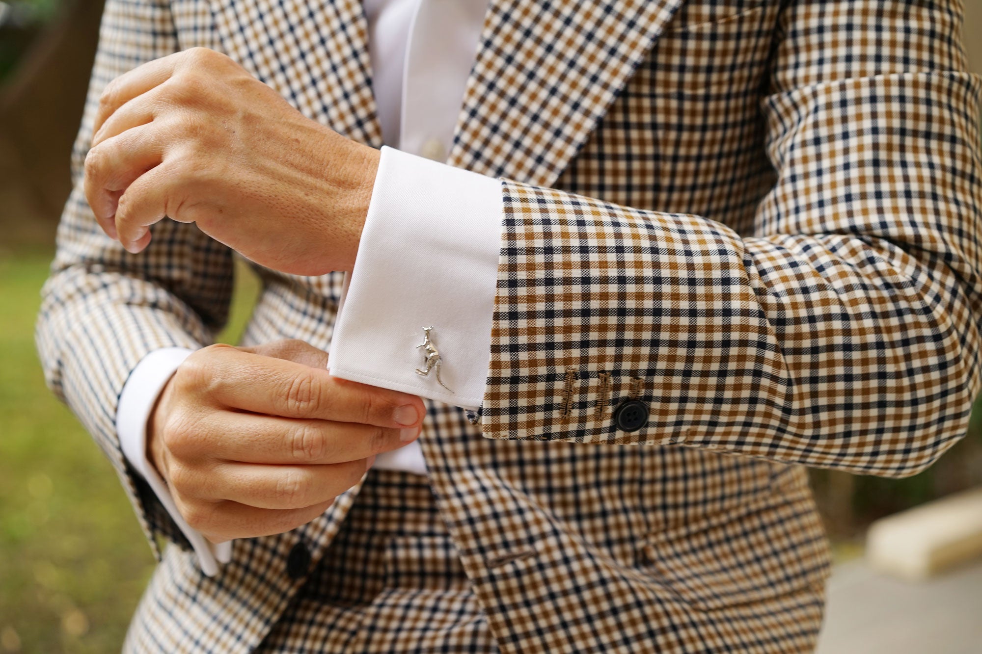 Kangaroo Silver Cufflinks