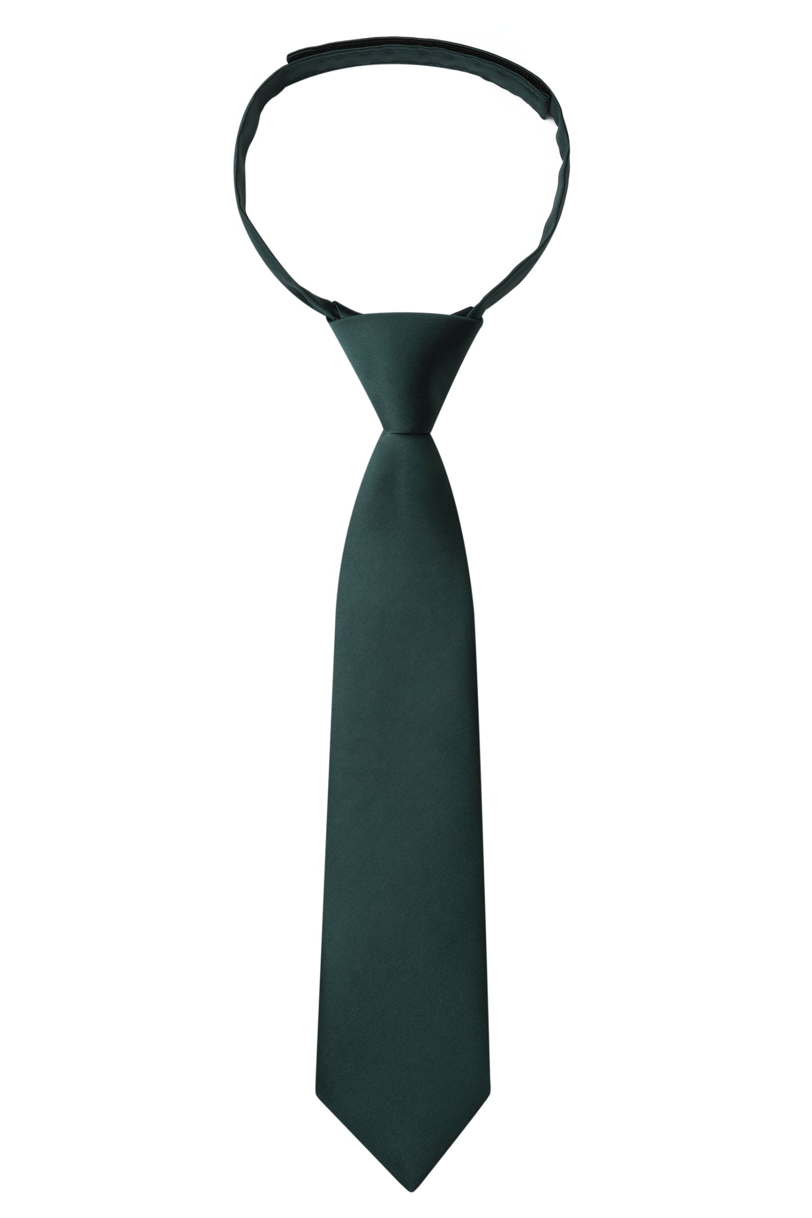 Dark Green Satin Kids Necktie