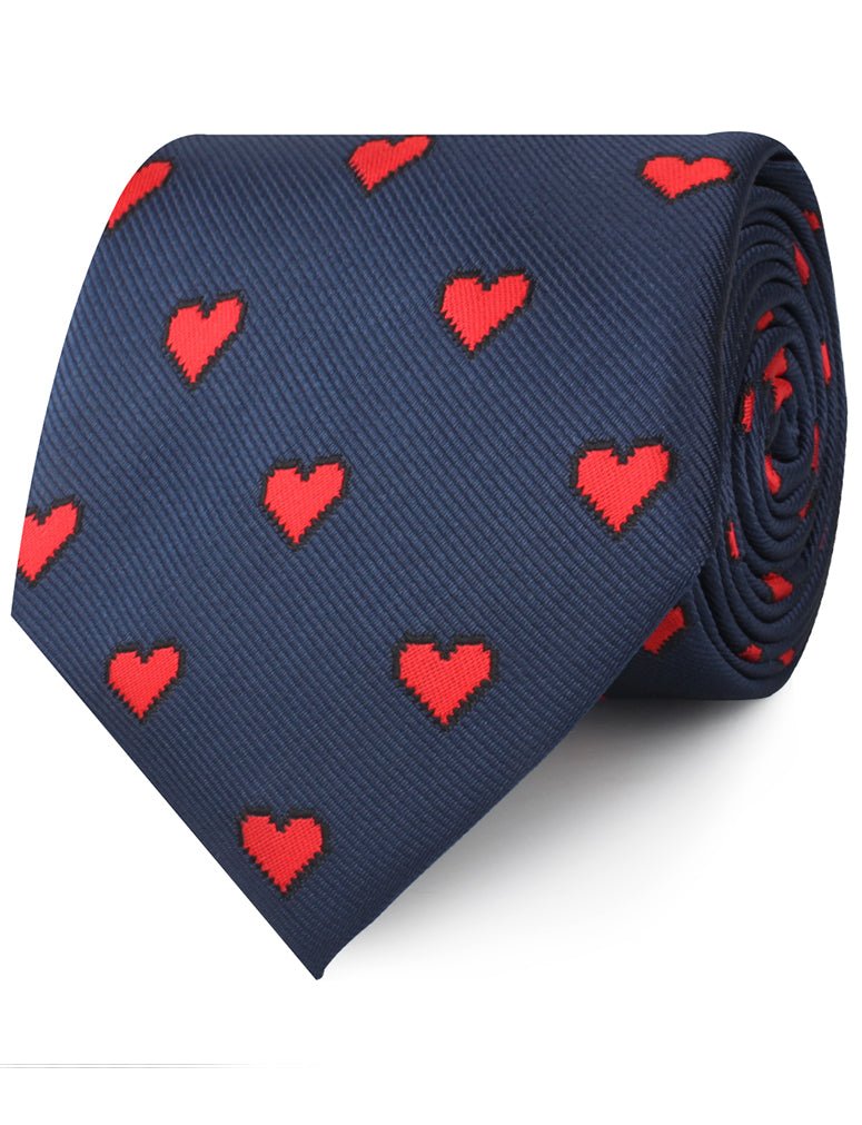 Pixel Love Heart Necktie