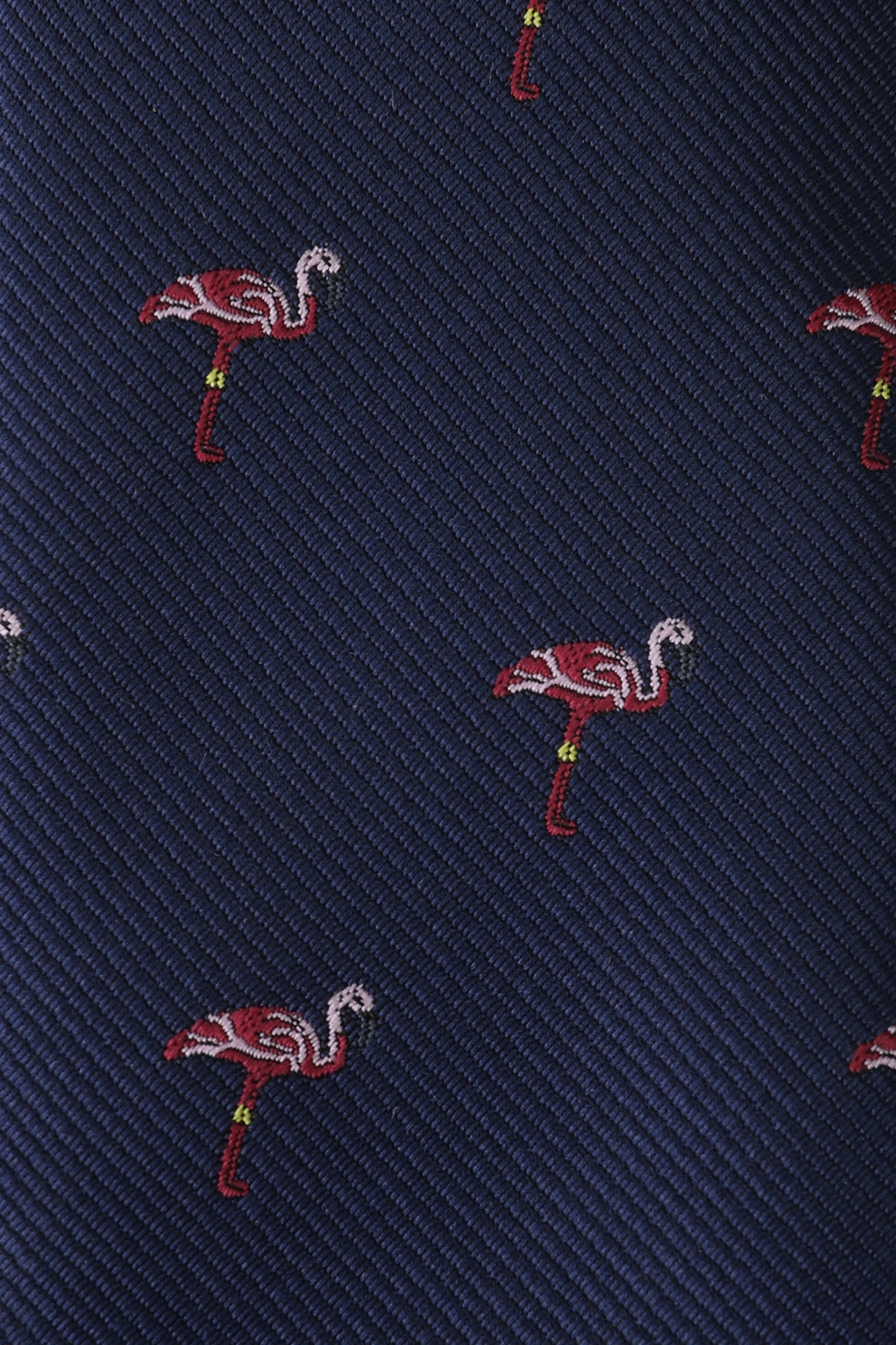 The Navy Blue Pink Flamingo Kids Necktie