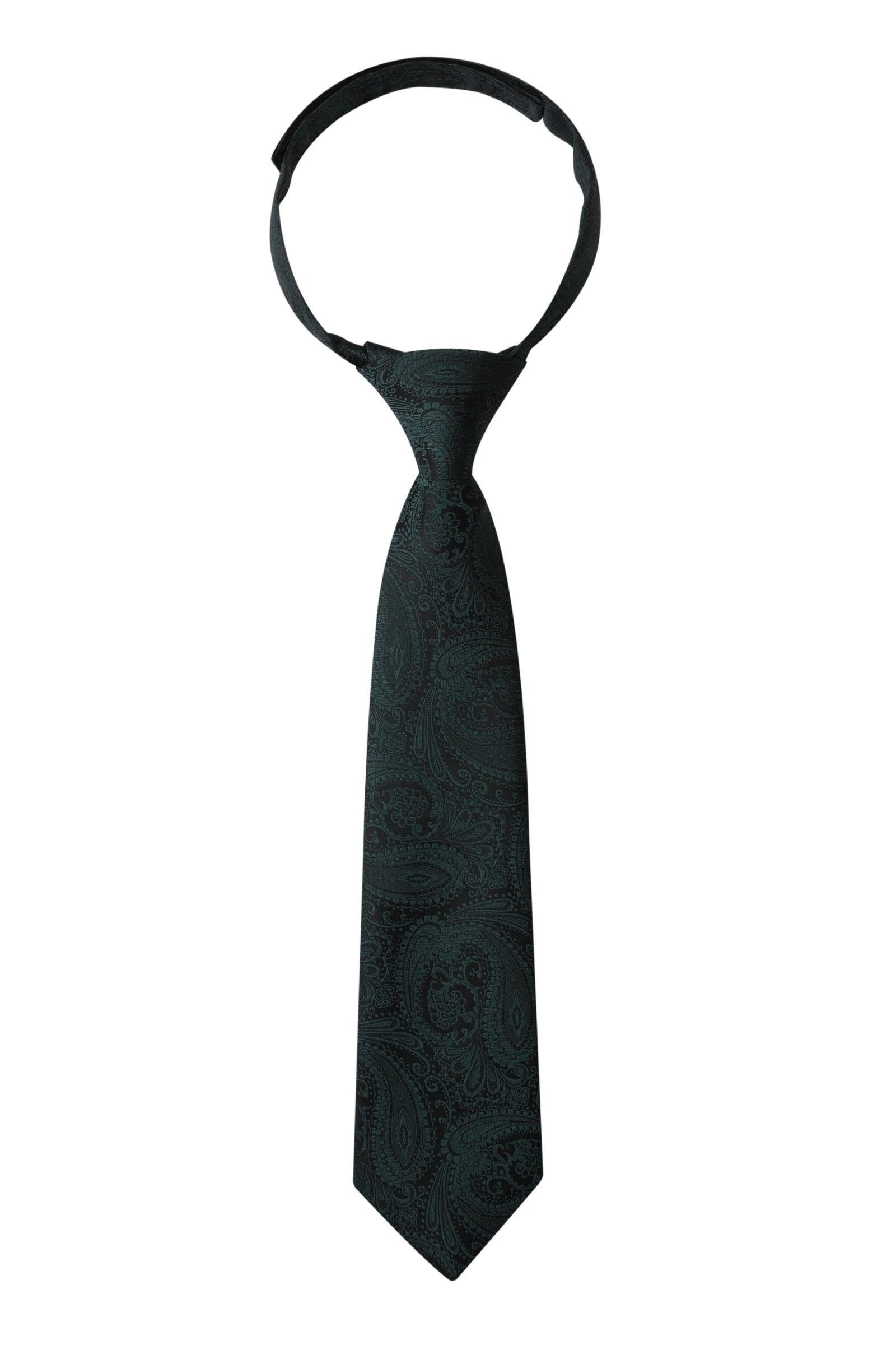 Emerald Green Paisley Kids Necktie