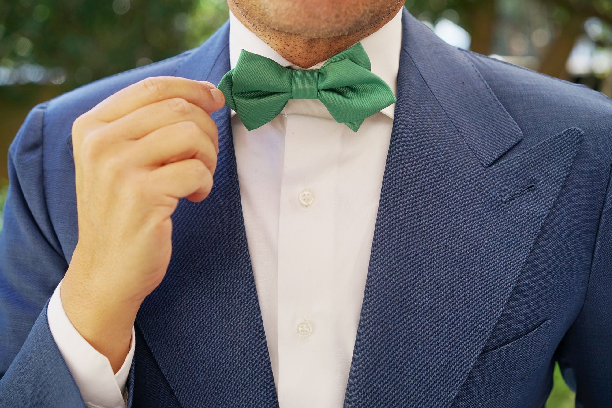 Brazilian Green Diamond Bow Tie