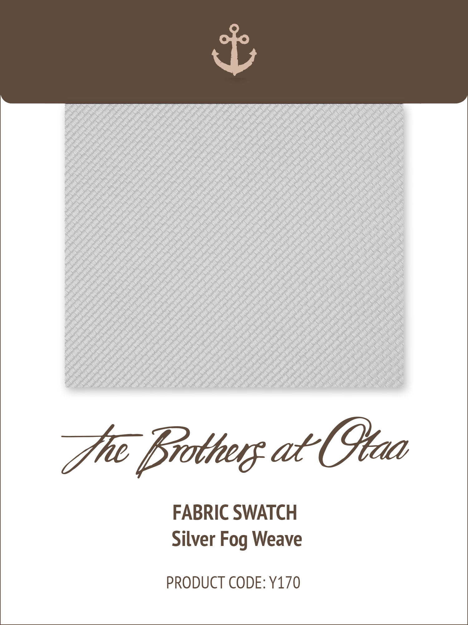 Fabric Swatch (Y170) - Silver Fog Weave