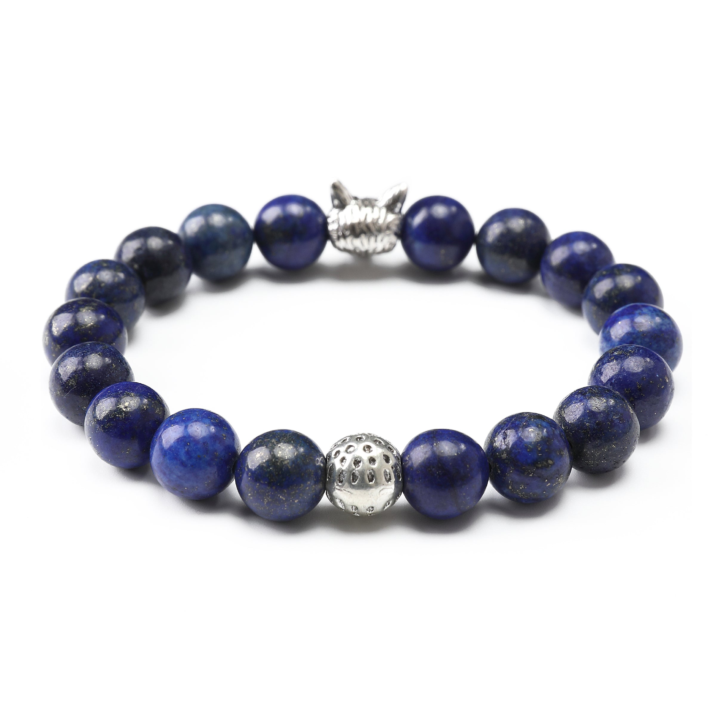 Warrior Wolf Lapis Lazuli Bracelet