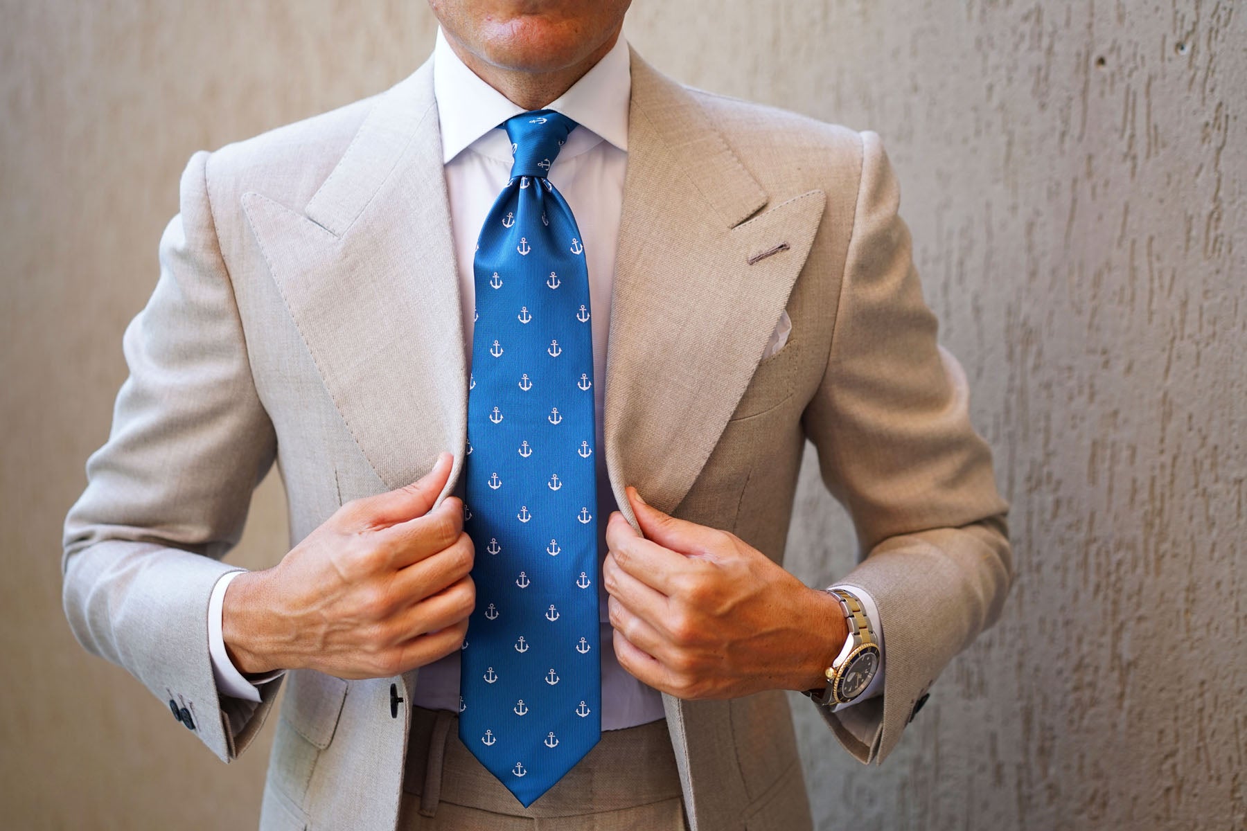 The OTAA Teal Blue Anchor Necktie