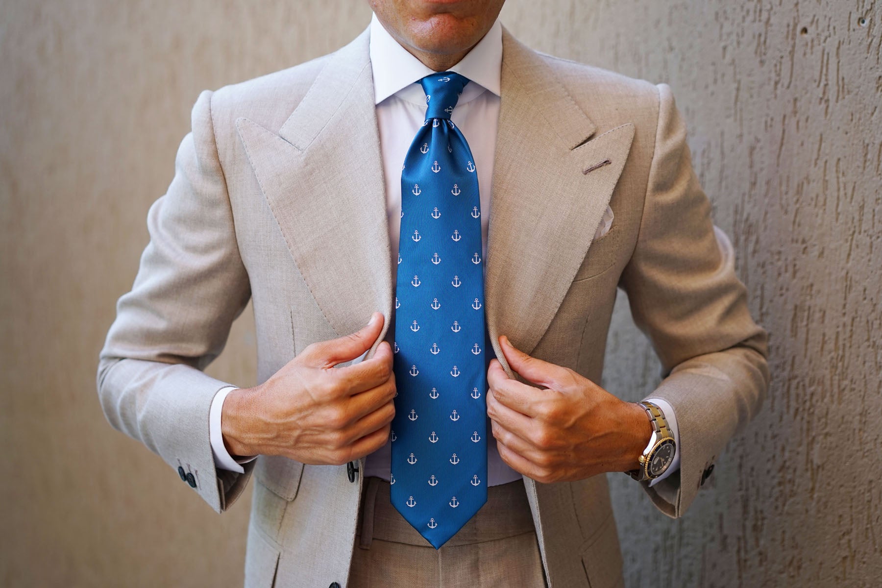 The OTAA Teal Blue Anchor Necktie