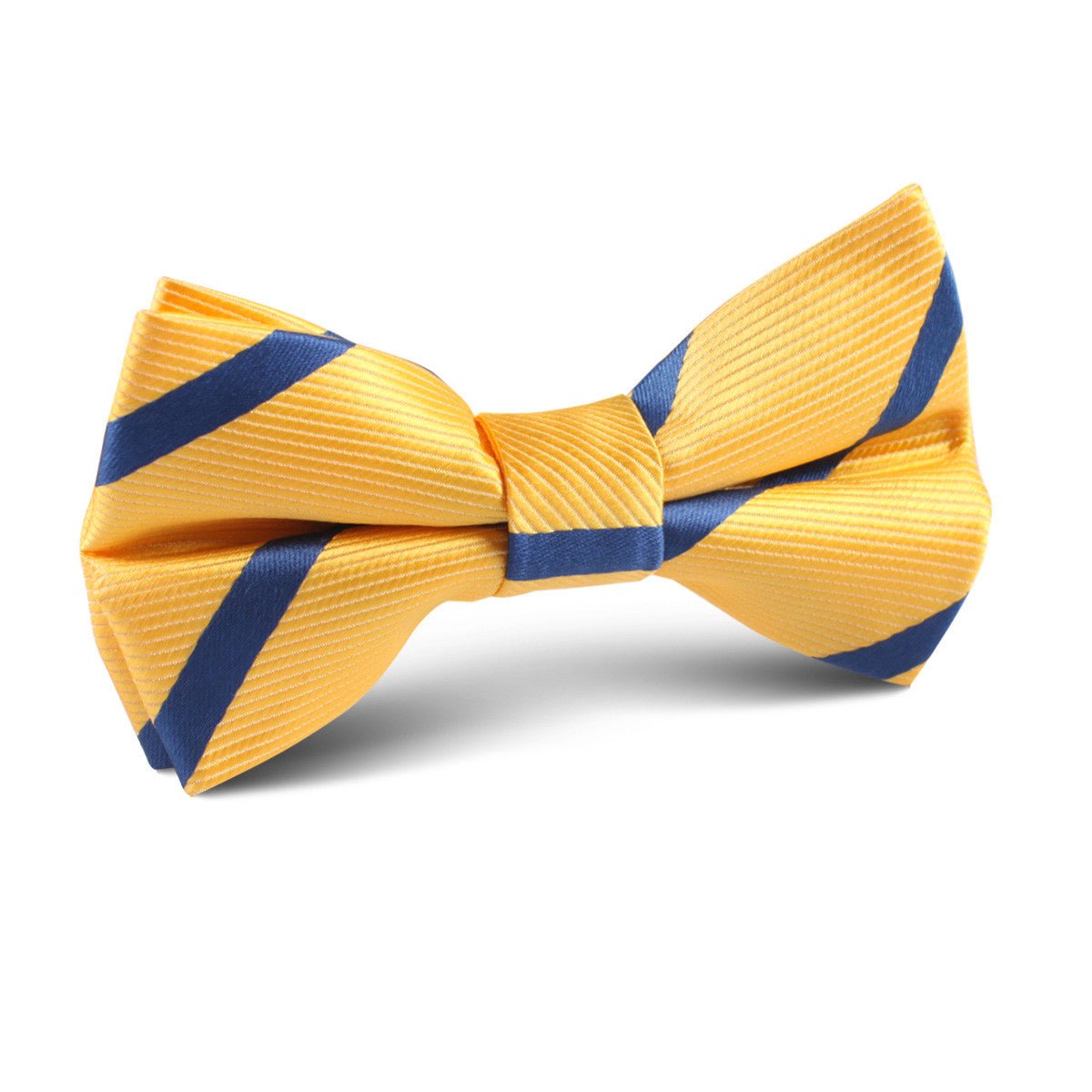 Yellow Pencil Stripe Kids Bow Tie