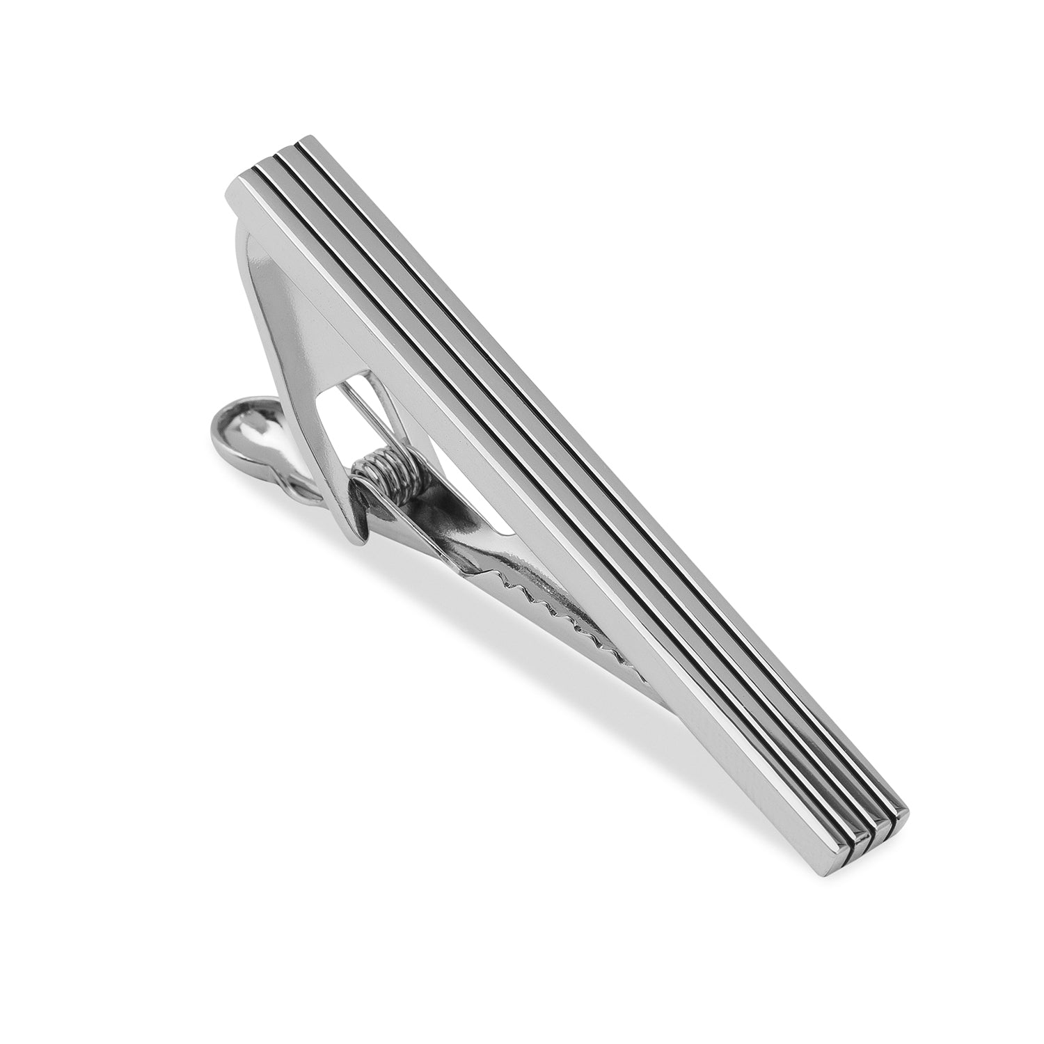 Logan Silver and Black Tie Bar