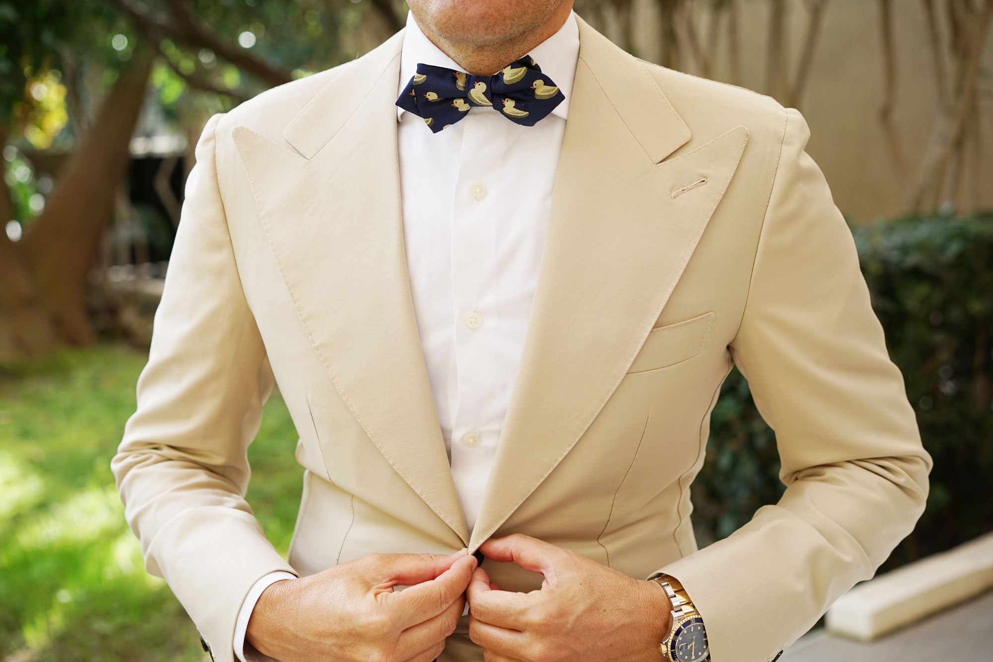 Yellow Duck Diamond Bow Tie