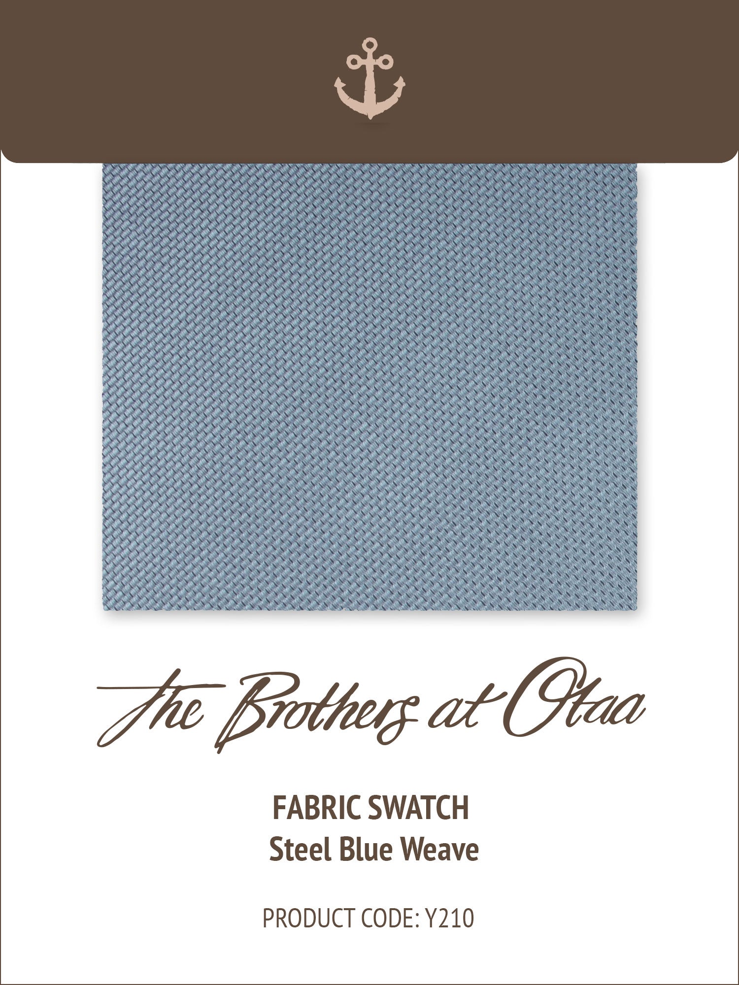 Fabric Swatch (Y210) - Steel Blue Weave