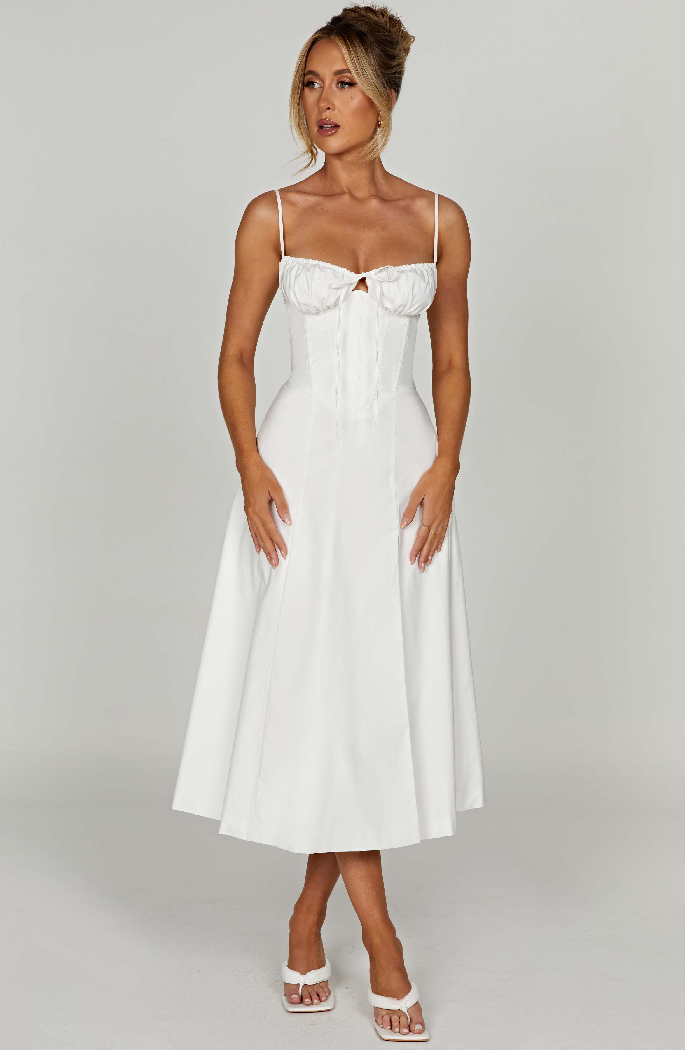 Deanna Midi Dress - Ivory