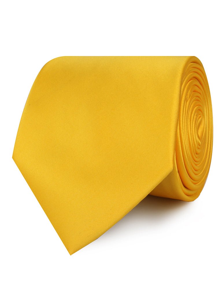 Sunflower Yellow Satin Necktie