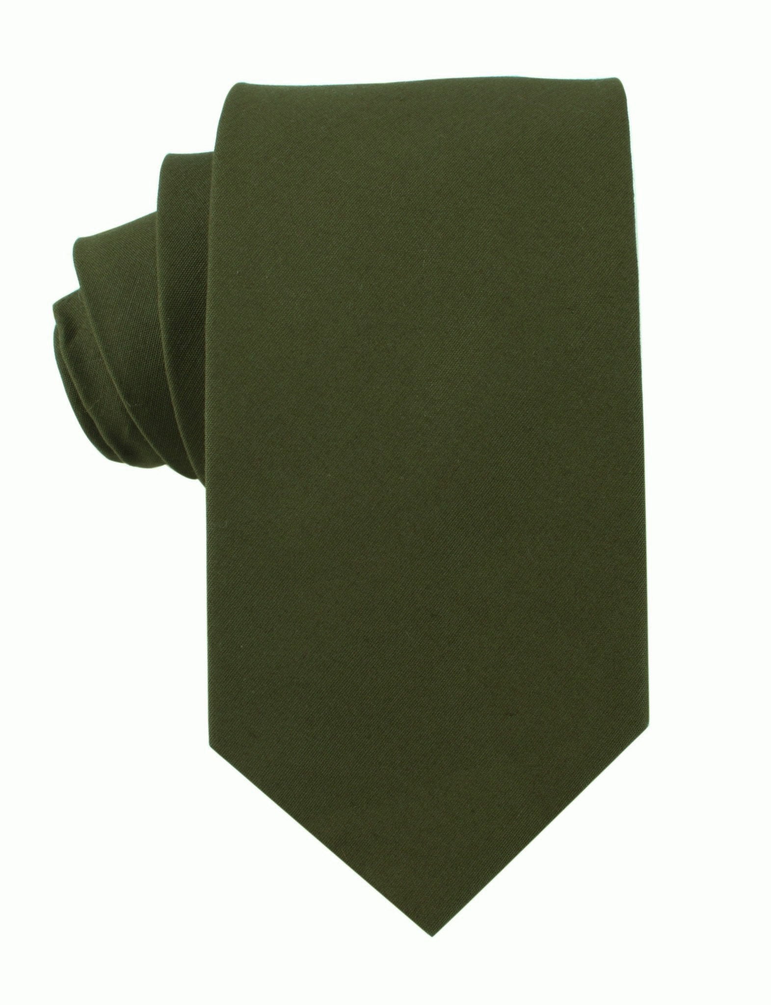 Army Green Cotton Necktie