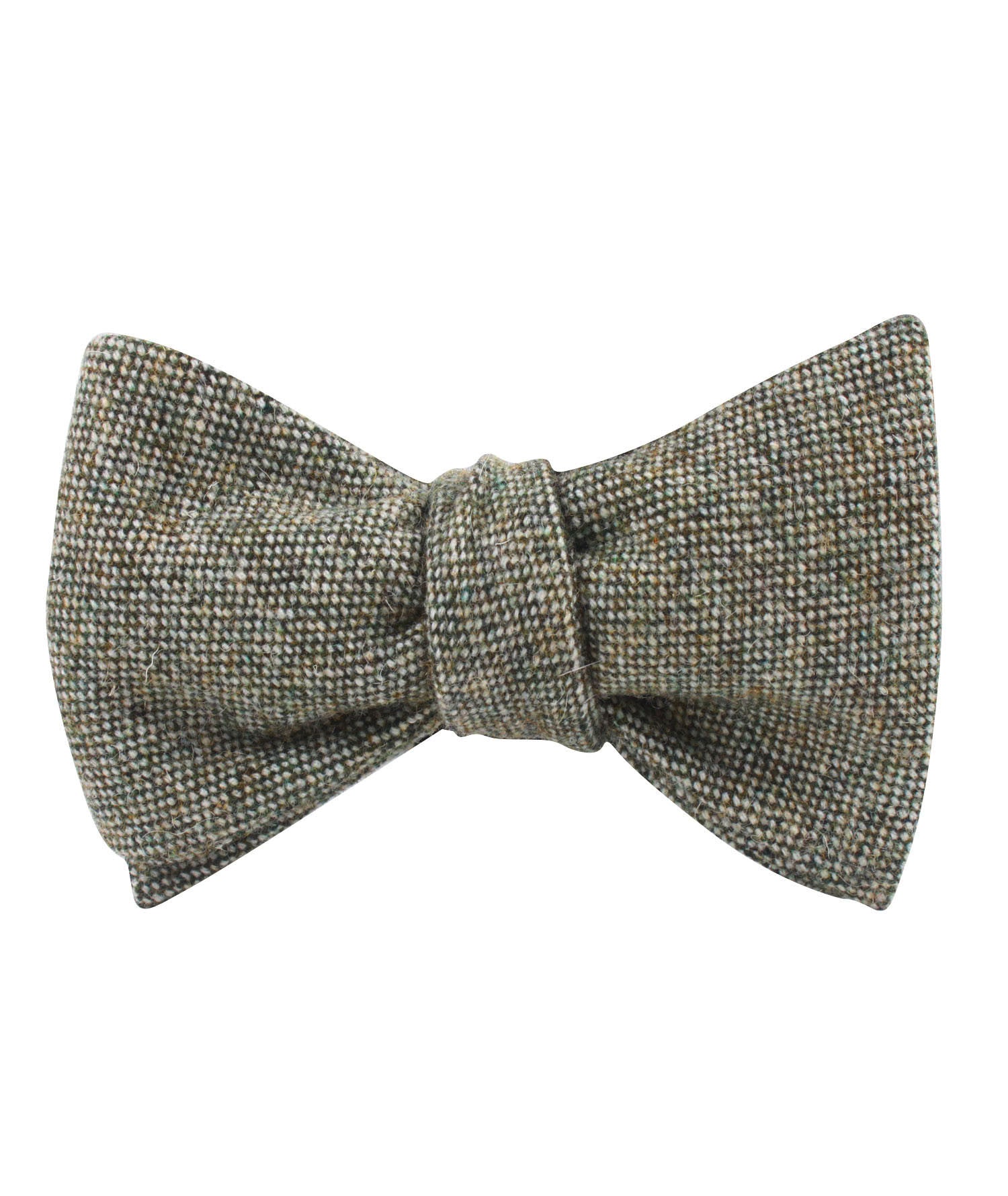 Southdown Donegal Green Wool Self Bow Tie