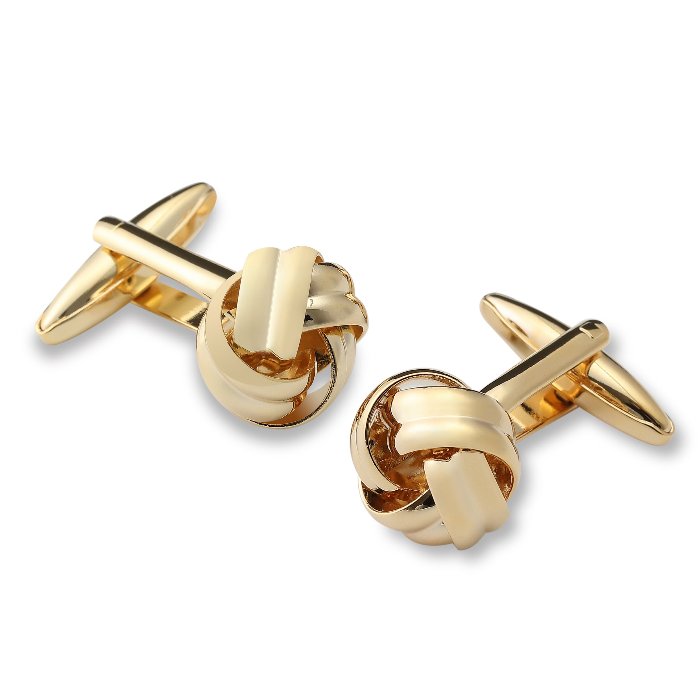 Golden Elegance Knot Cufflinks