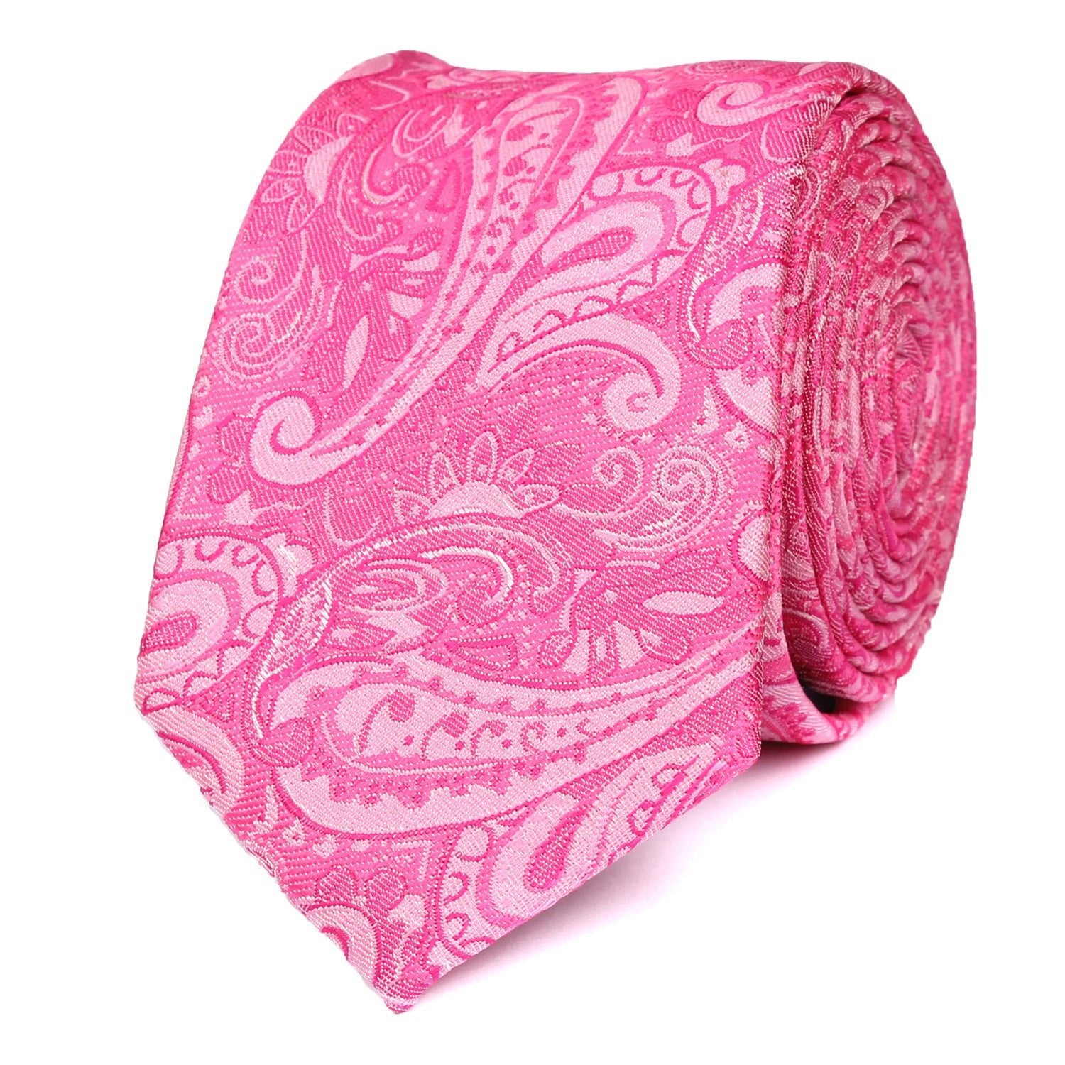 Paisley Pink - Skinny Tie