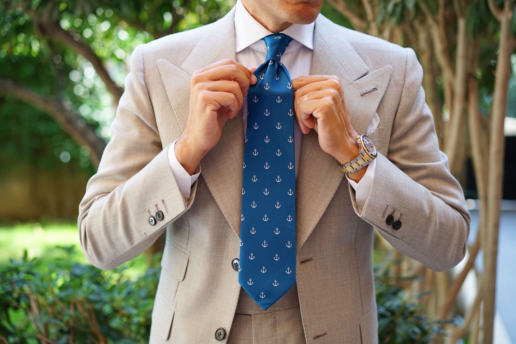 The OTAA Teal Blue Anchor Necktie