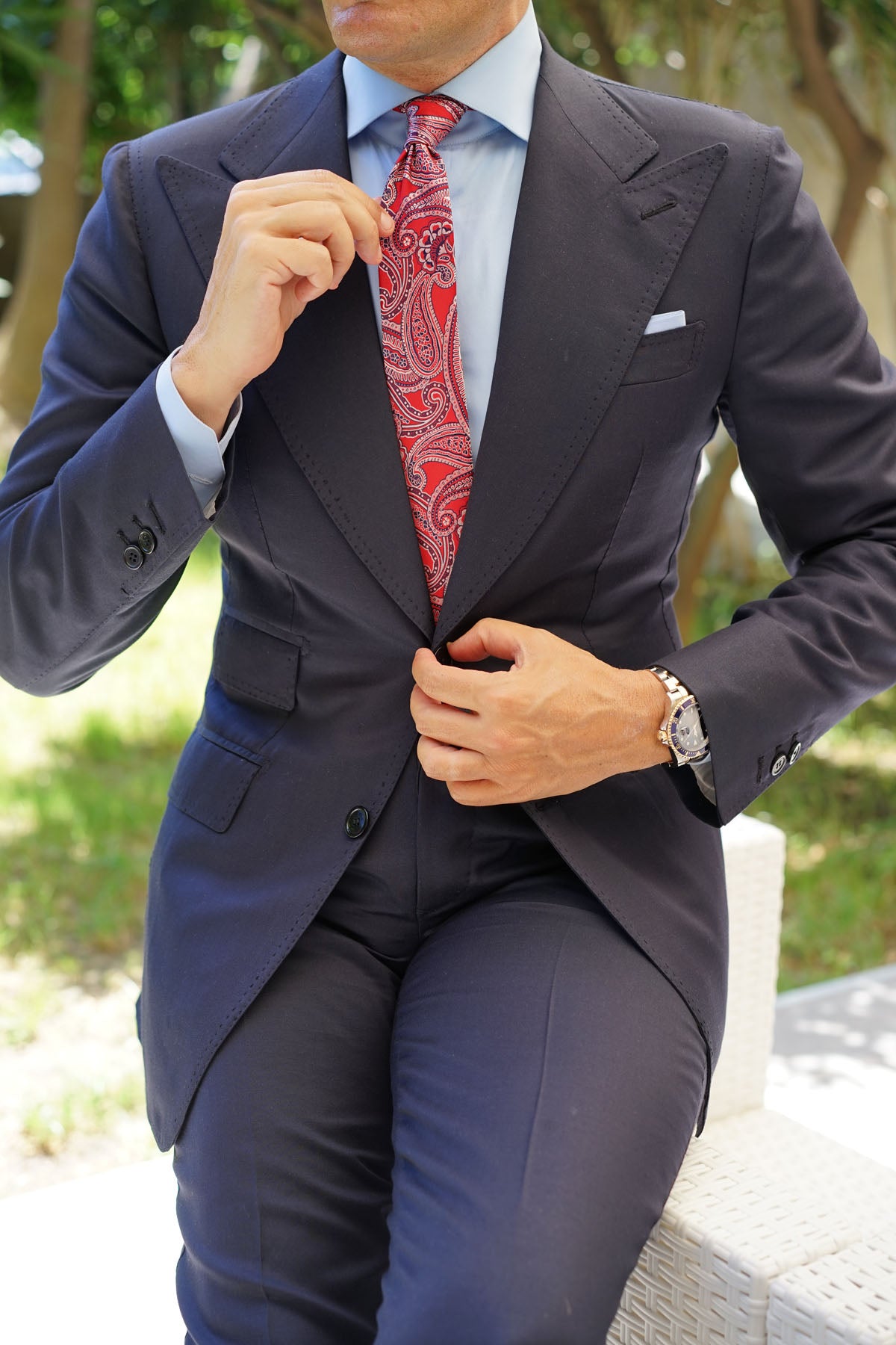 Paisley Red Tie