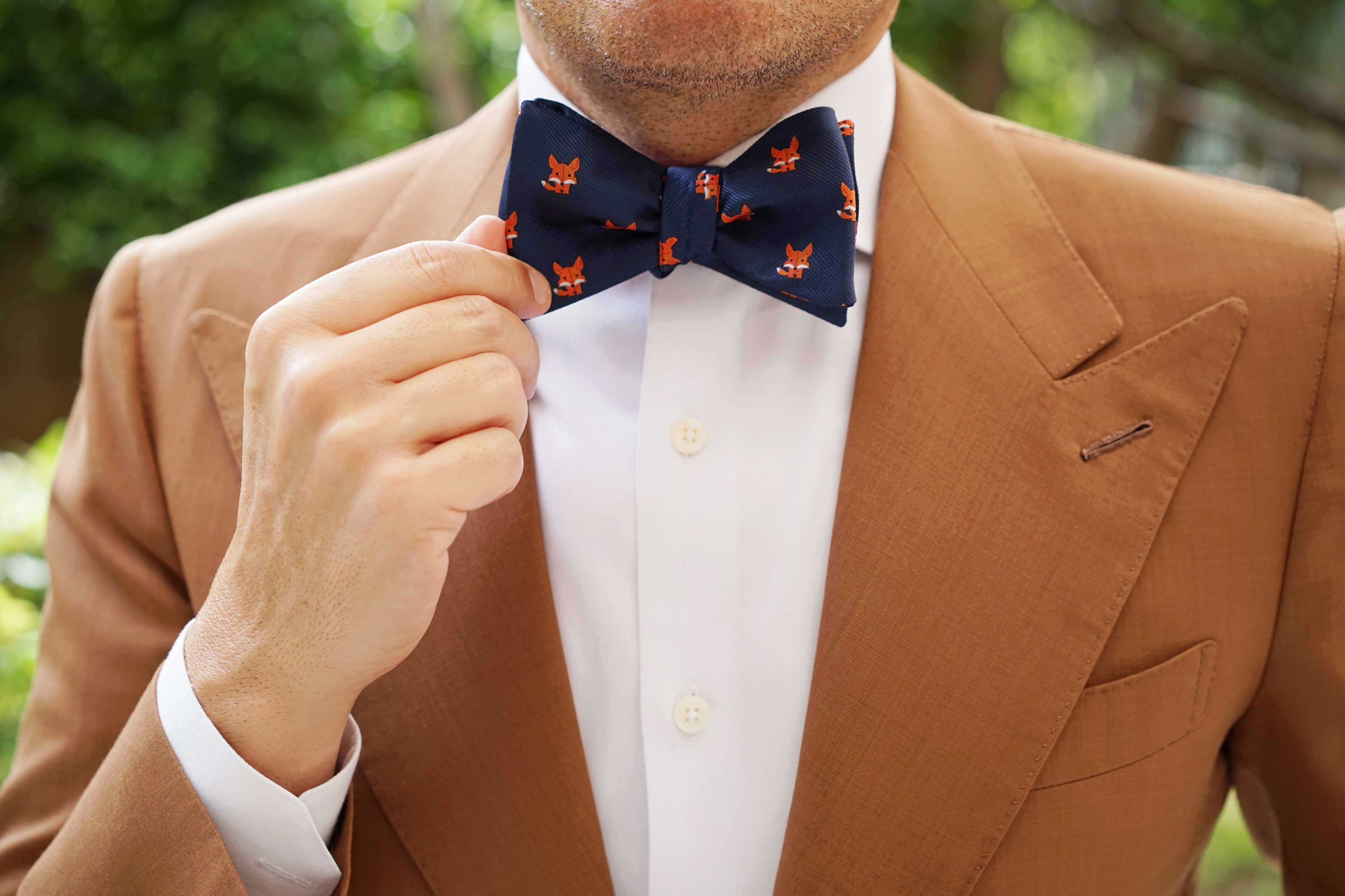 North American Kit Fox Self Bow Tie