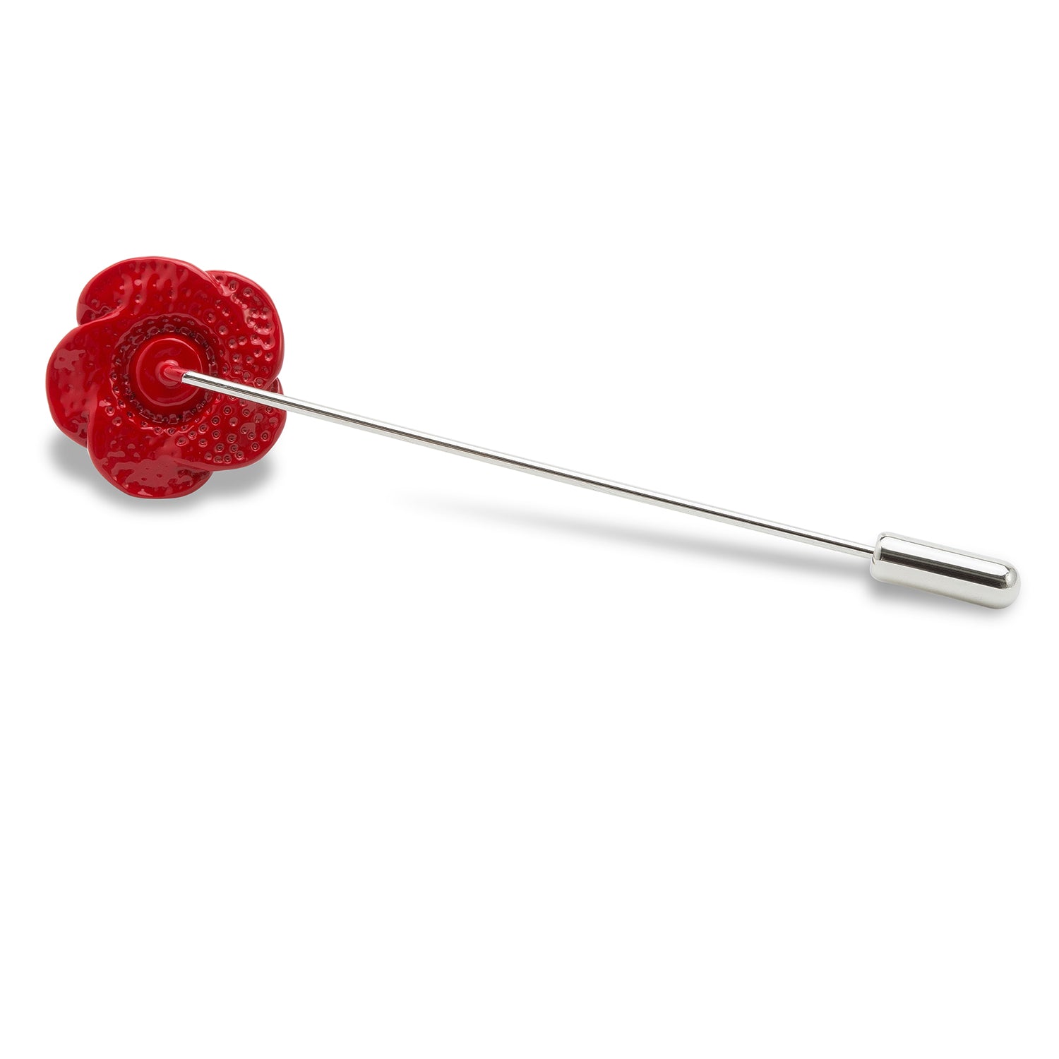 Red Rose Metal Lapel Pin