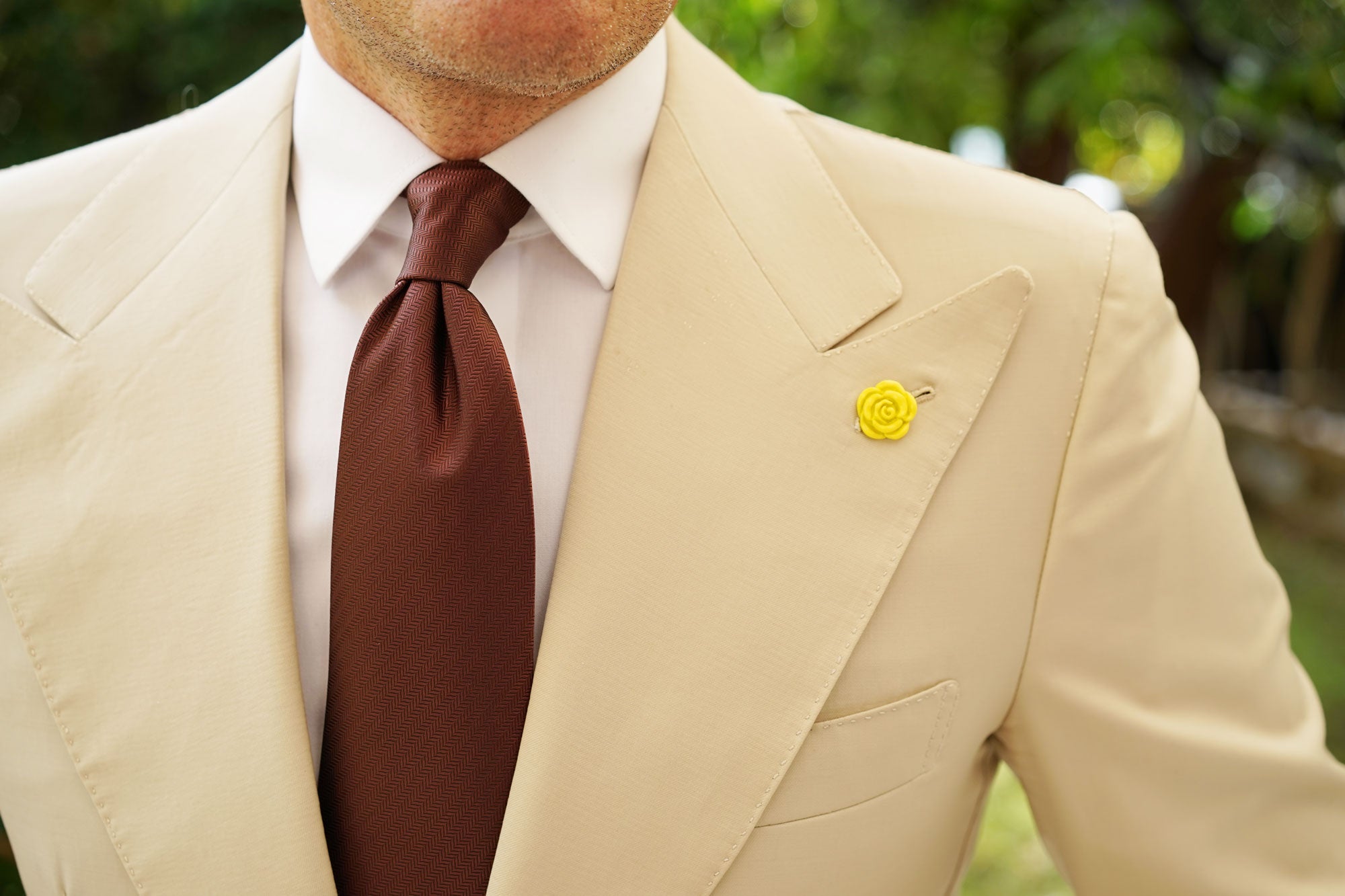 Yellow Rose Metal Lapel Pin