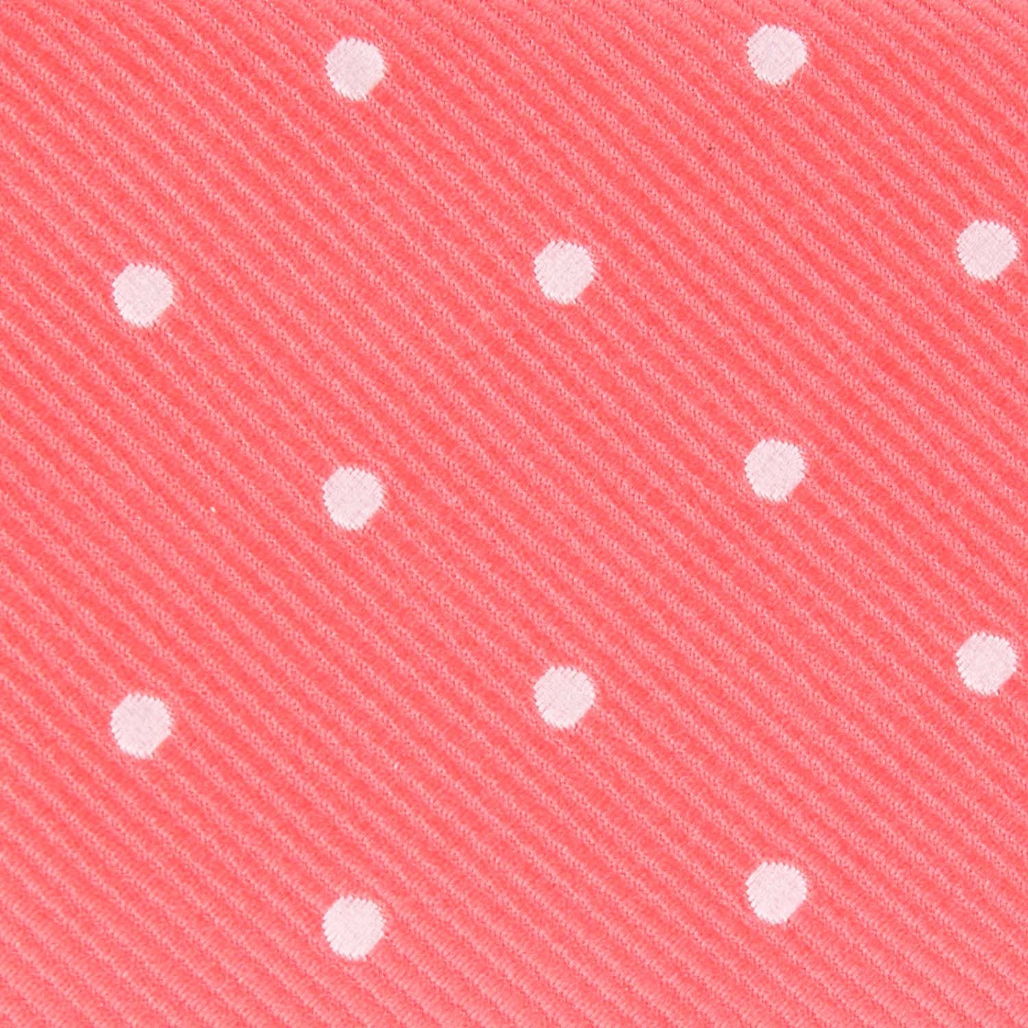 Coral Pink with White Polka Dots Necktie