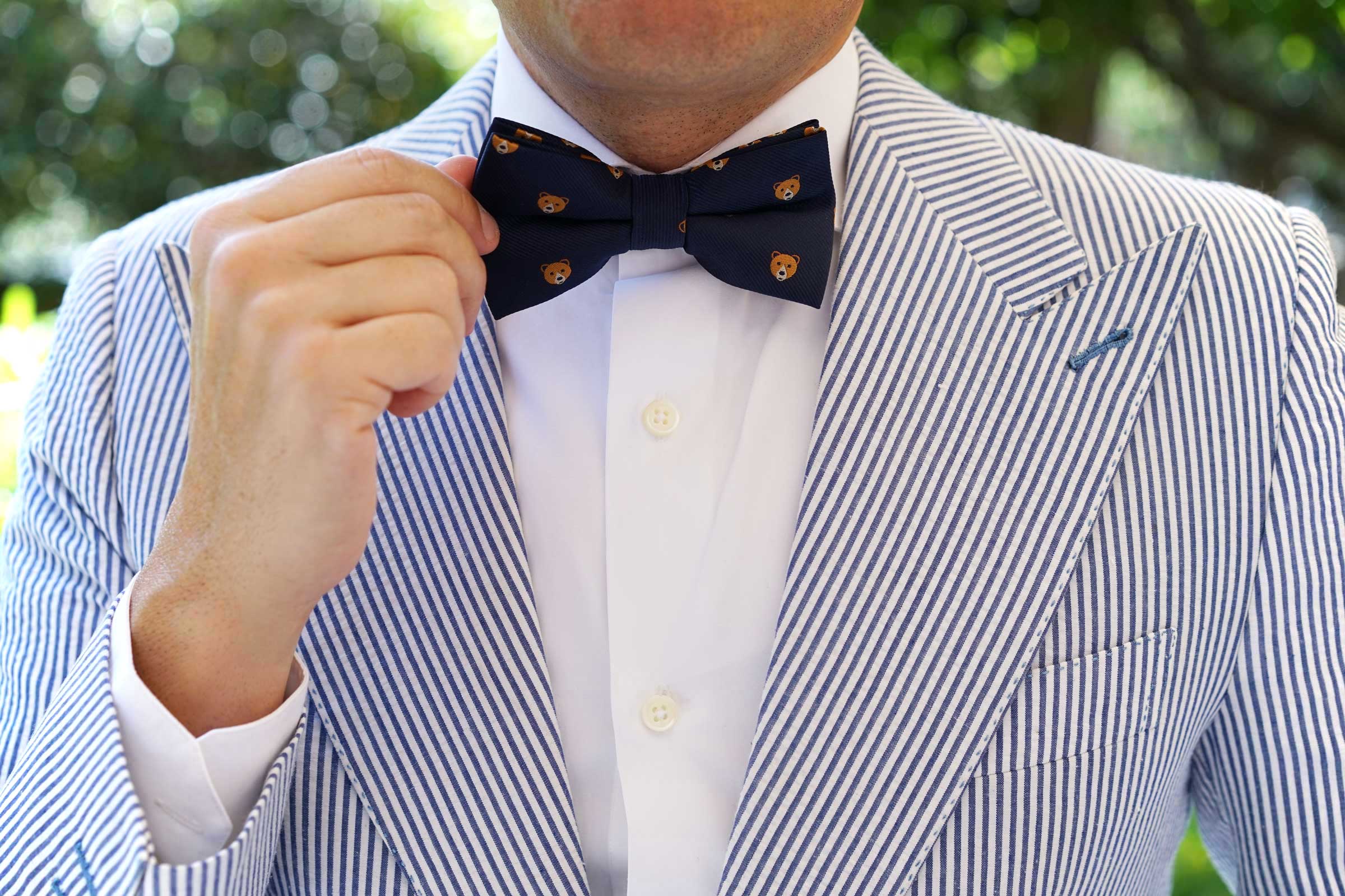 American Brown Bear Bow Tie