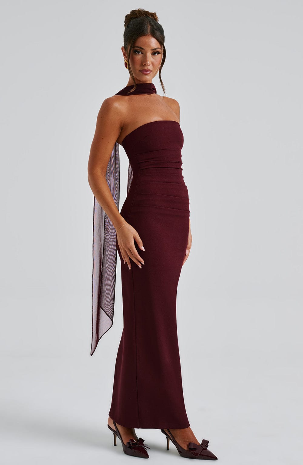 Yulia Maxi Dress - Cherry Lacquer