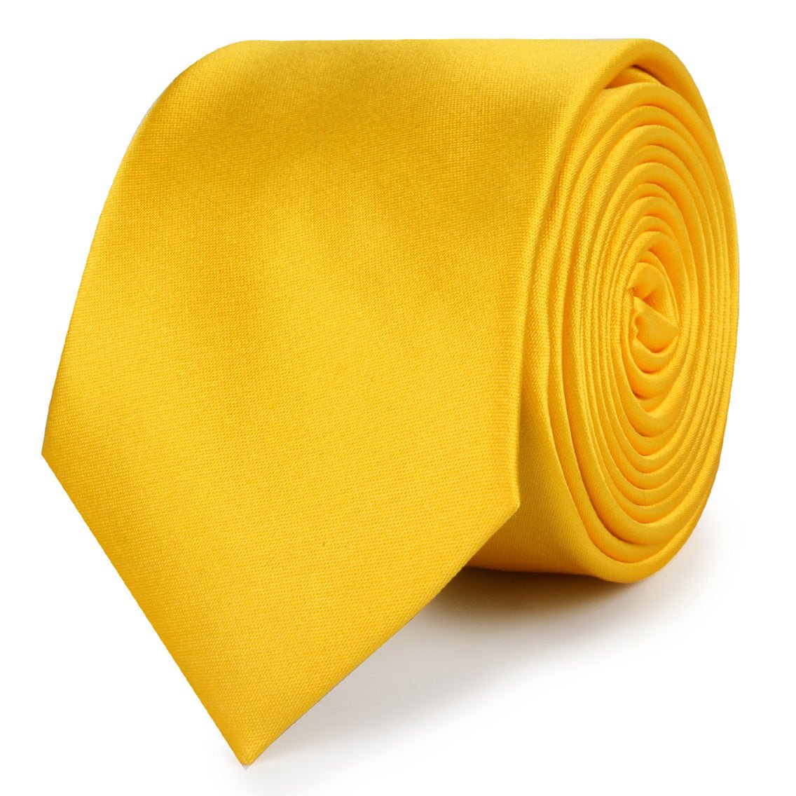 Sunflower Yellow Satin Skinny Tie