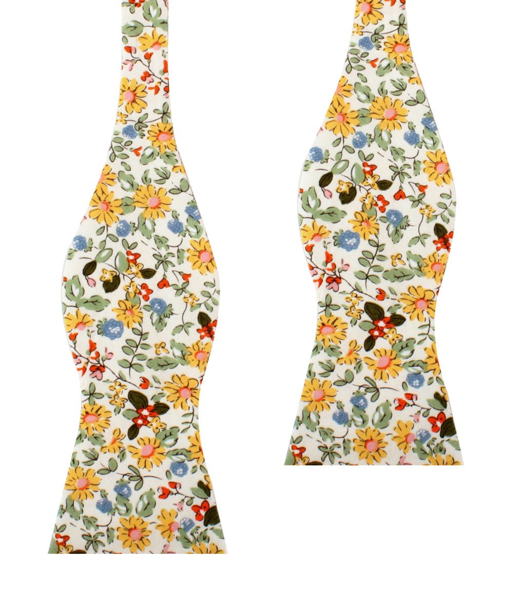 Belle Danser Floral Self Bow Tie