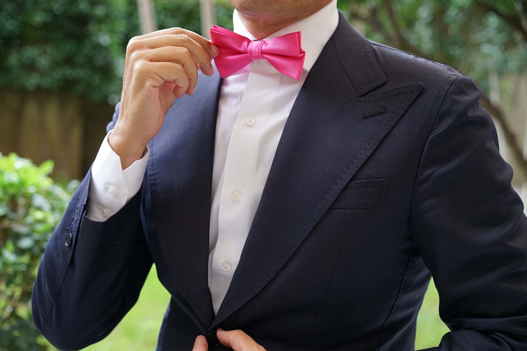 Hot Pink Bow Tie