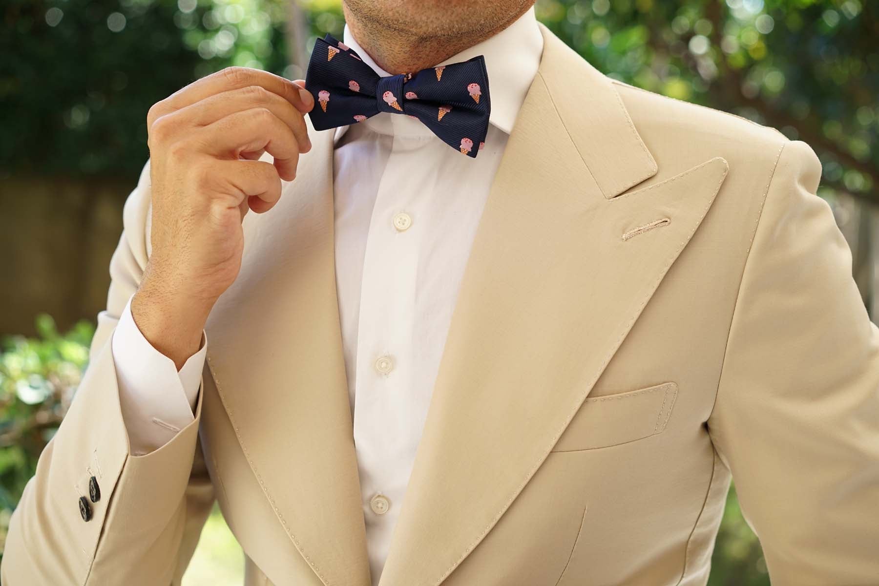 Strawberry Ice Cream Bow Tie