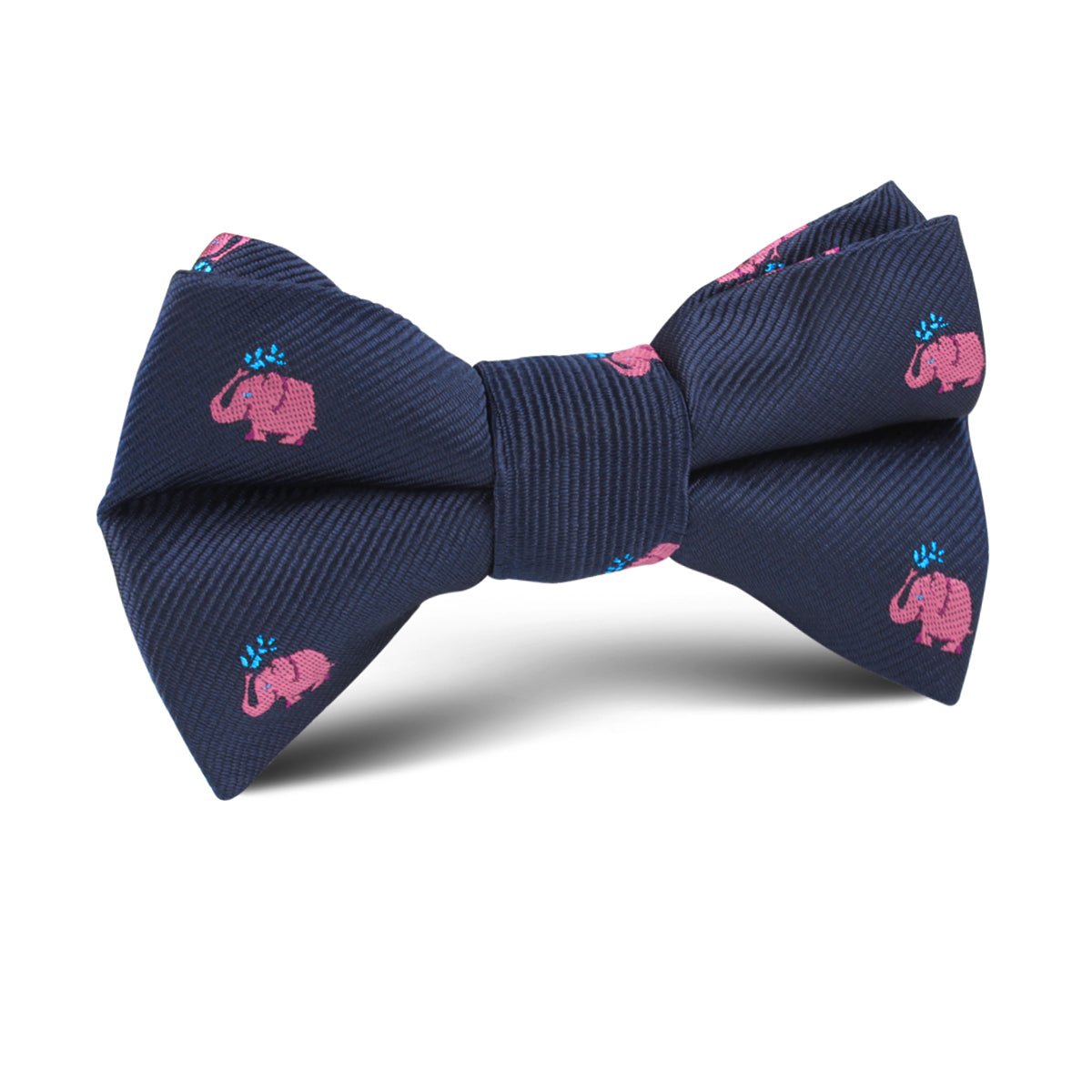 Pink Water Elephant Kids Bow Tie