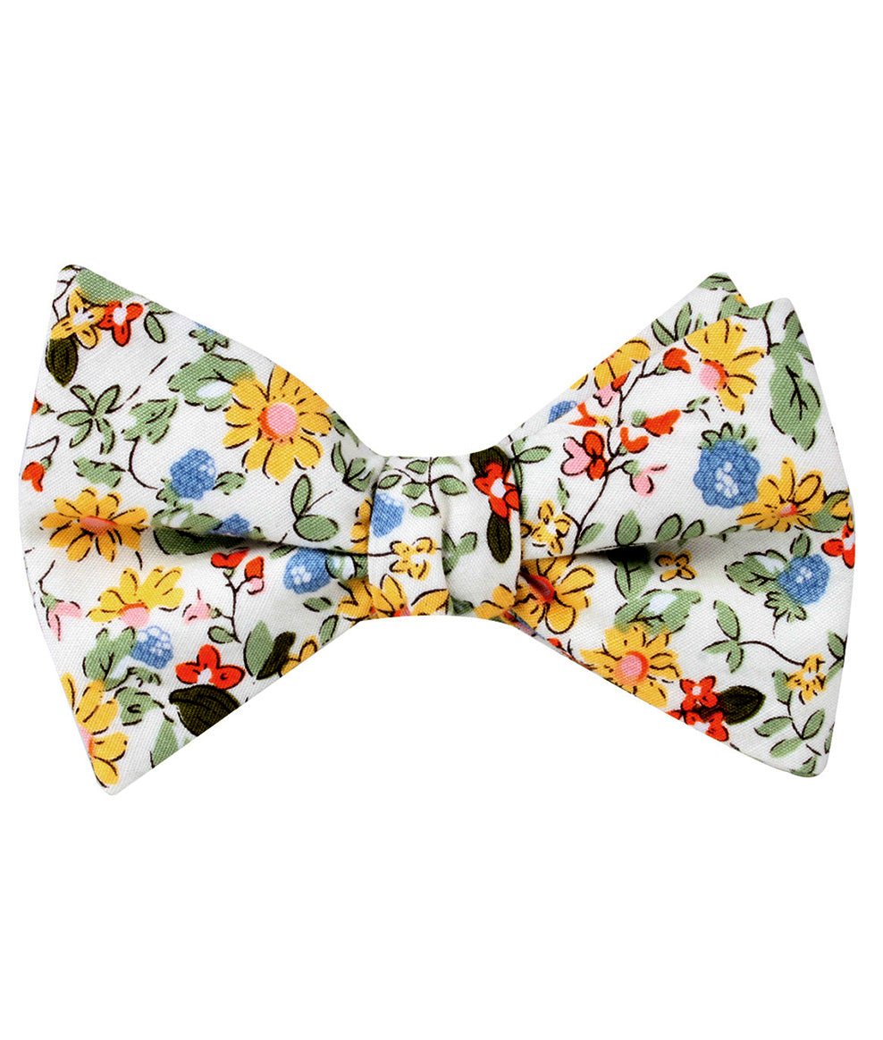 Belle Danser Floral Self Bow Tie