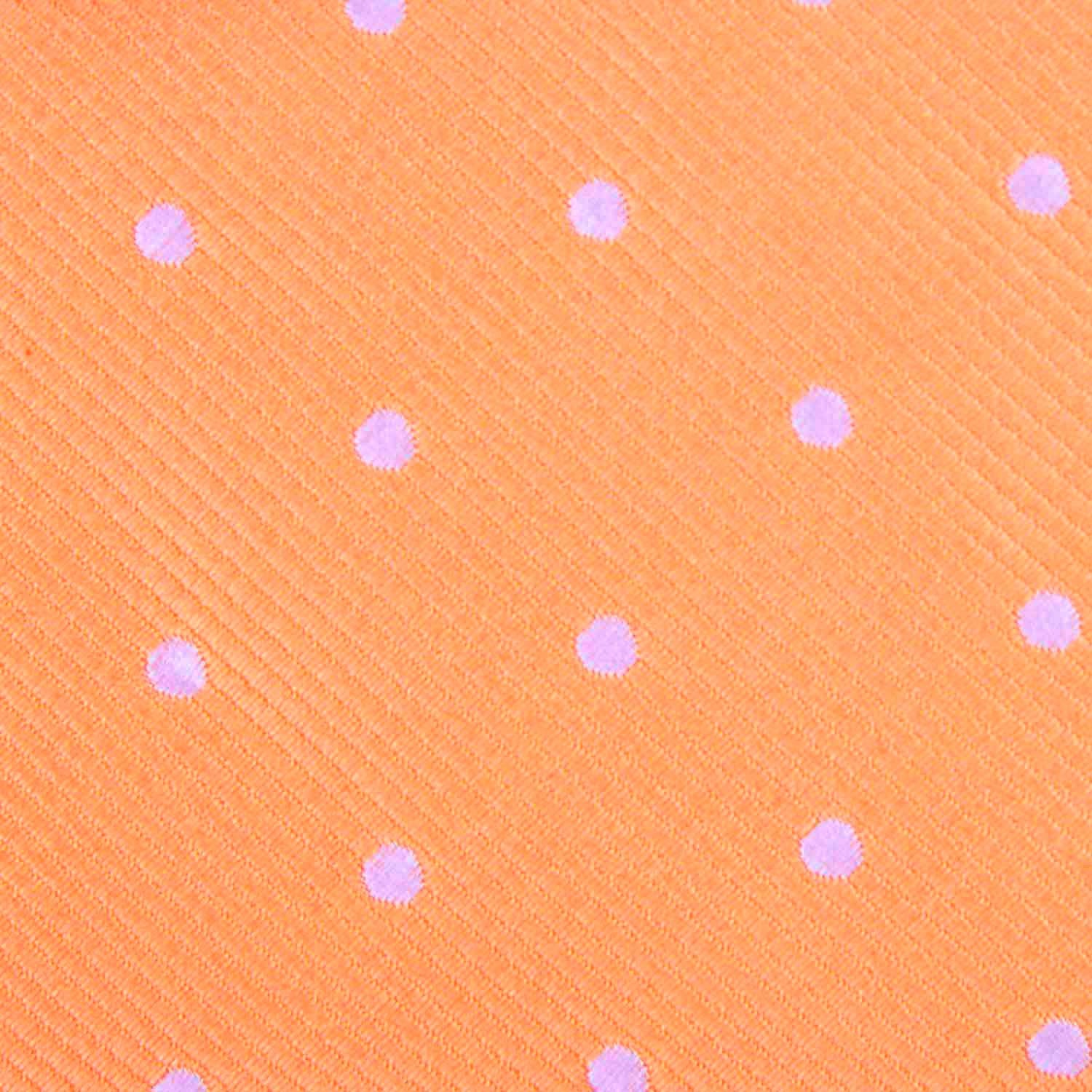 Orange with White Polka Dots Kids Bow Tie