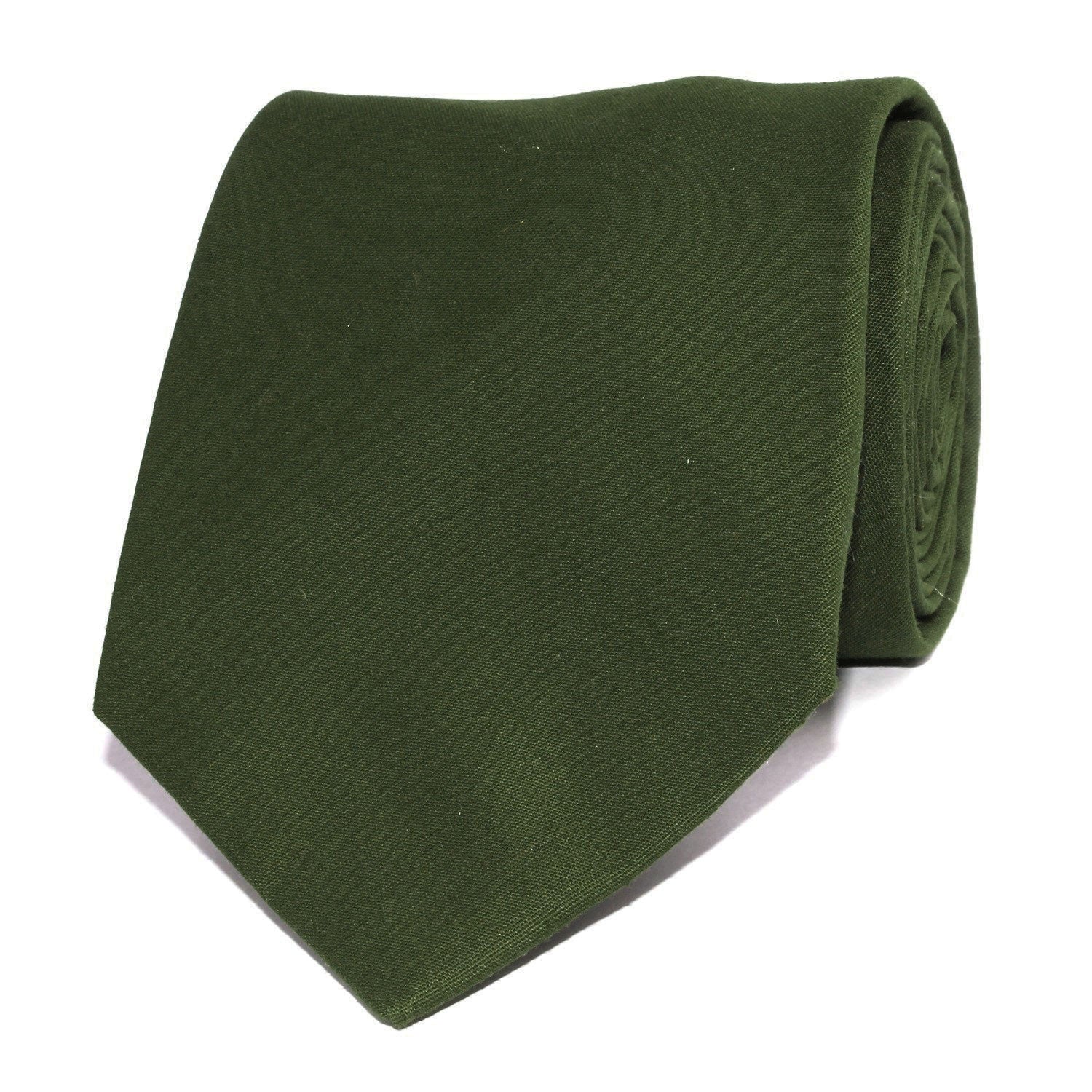 Army Green Cotton Necktie