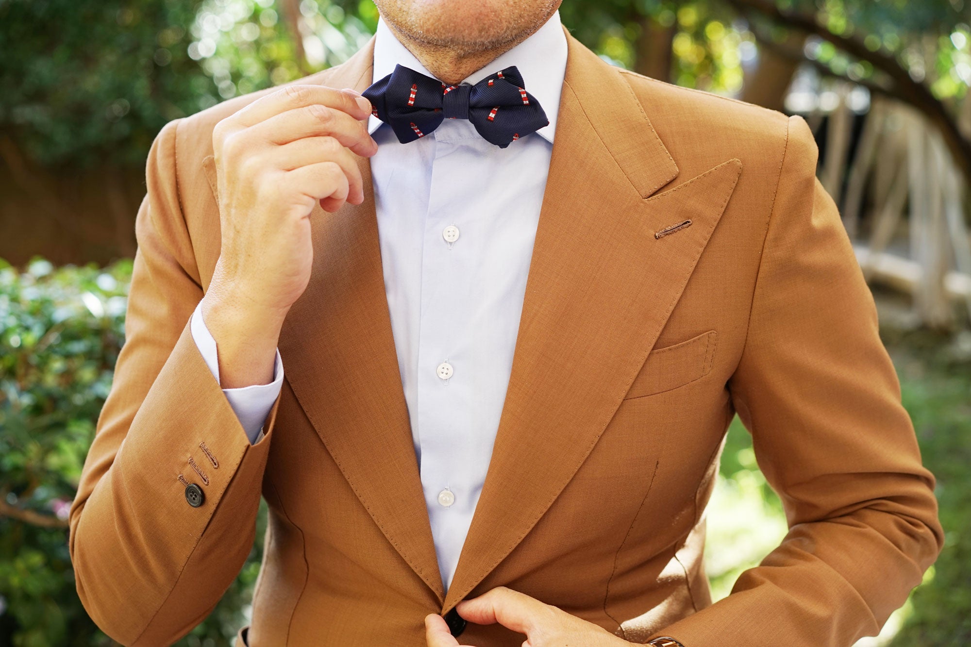 Nautical Lighthouse Diamond Bow Tie