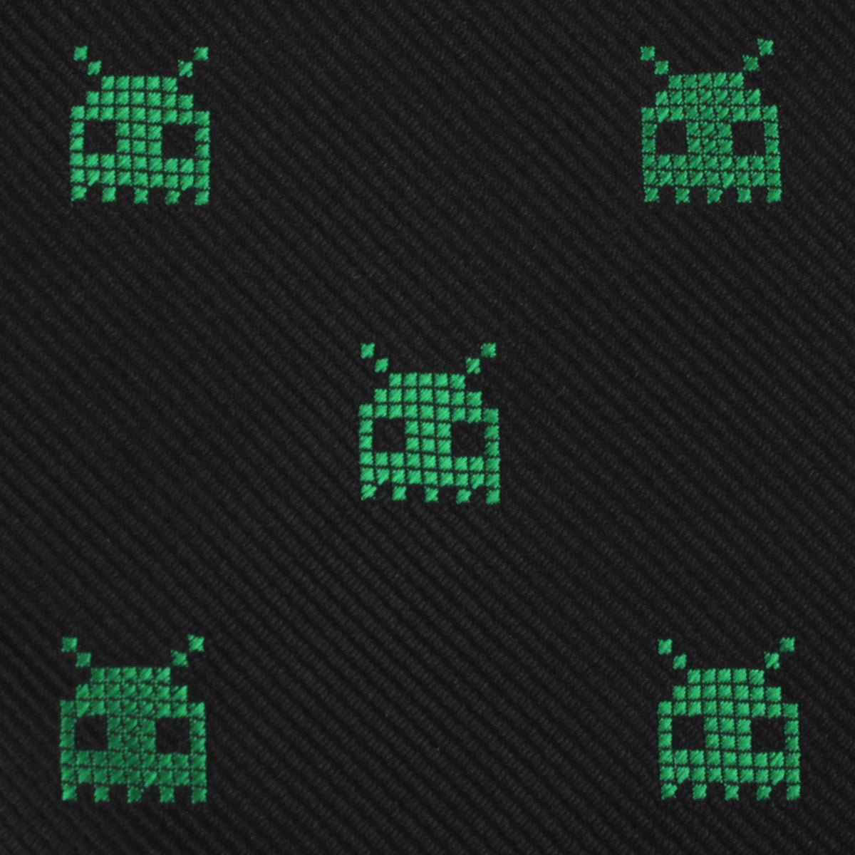 Green Pixel Creature Bow Tie