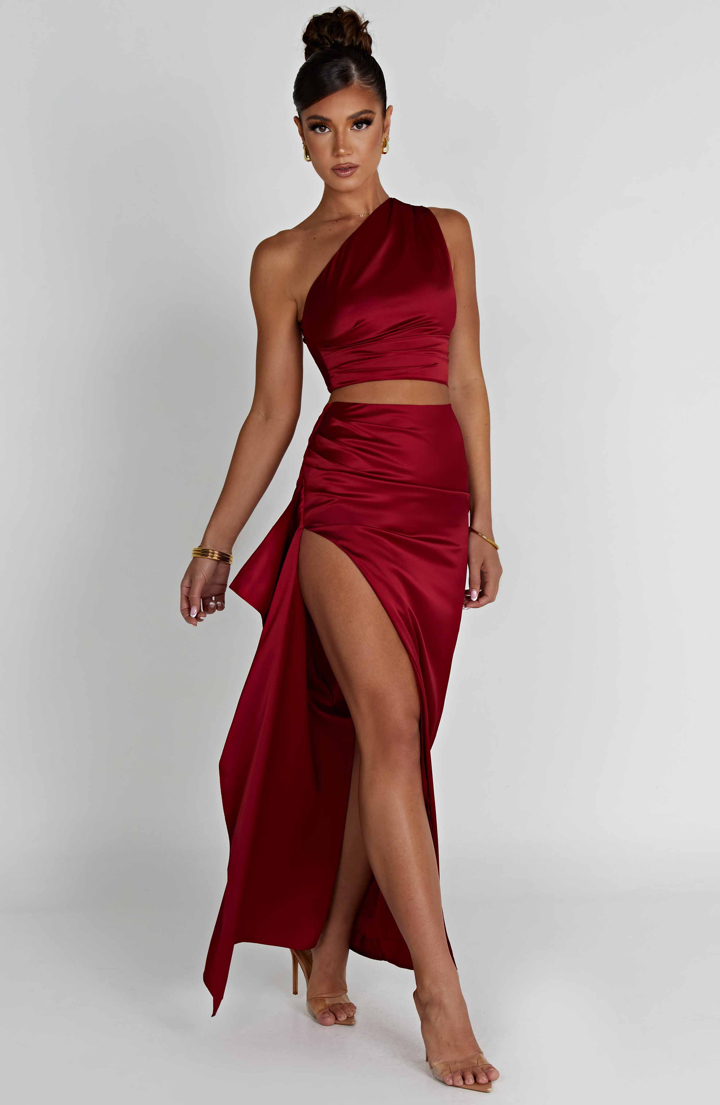 Halsey Maxi Skirt - Wine