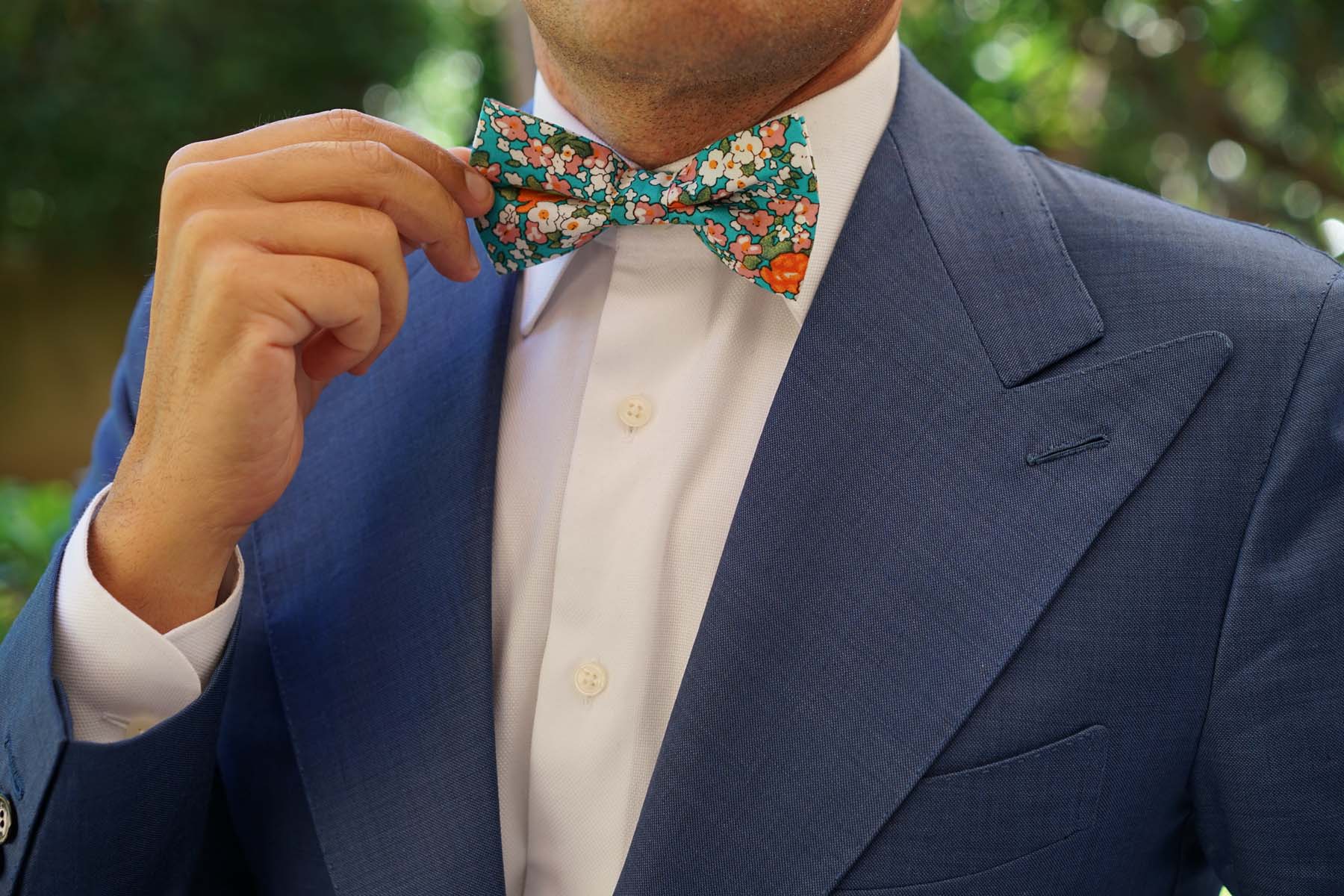 British Virgin Island Floral Bow Tie